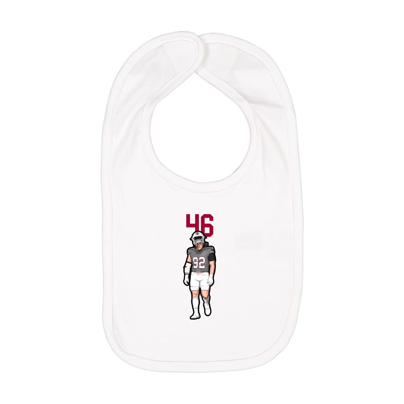 Infant Bib — Number Top in White