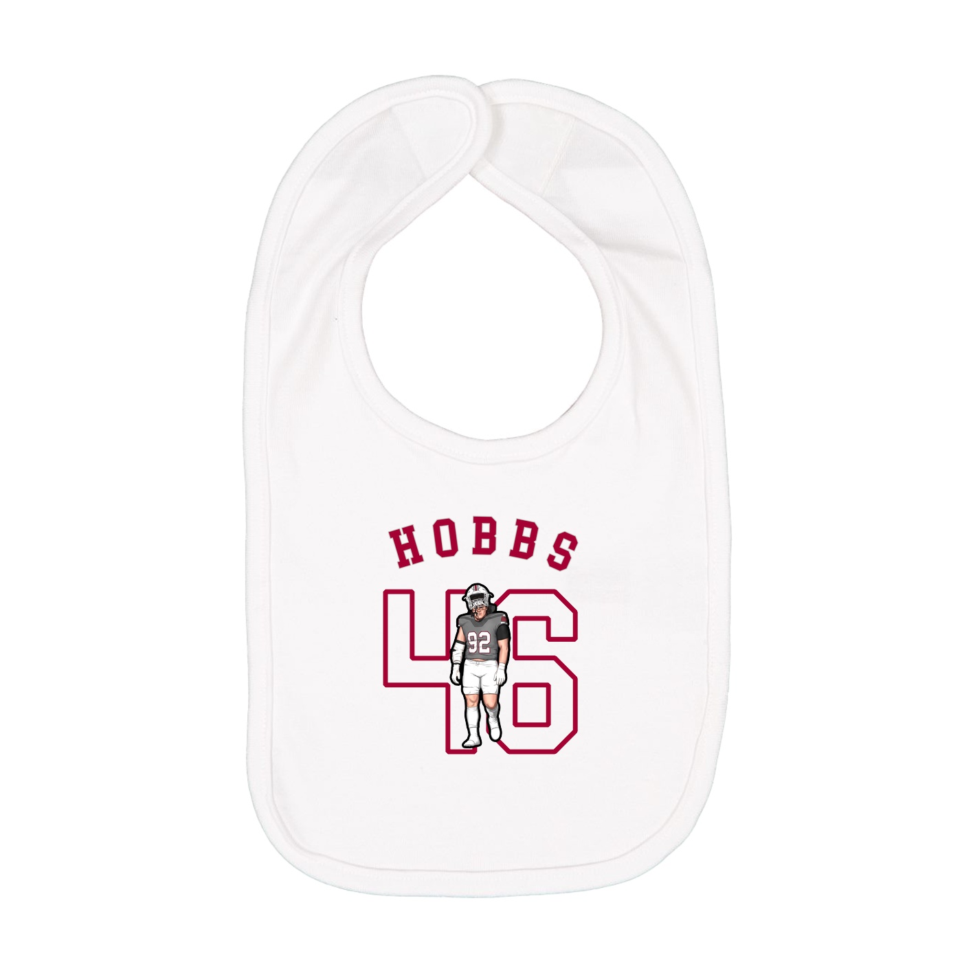 Infant Bib — Shirsey Arch in White