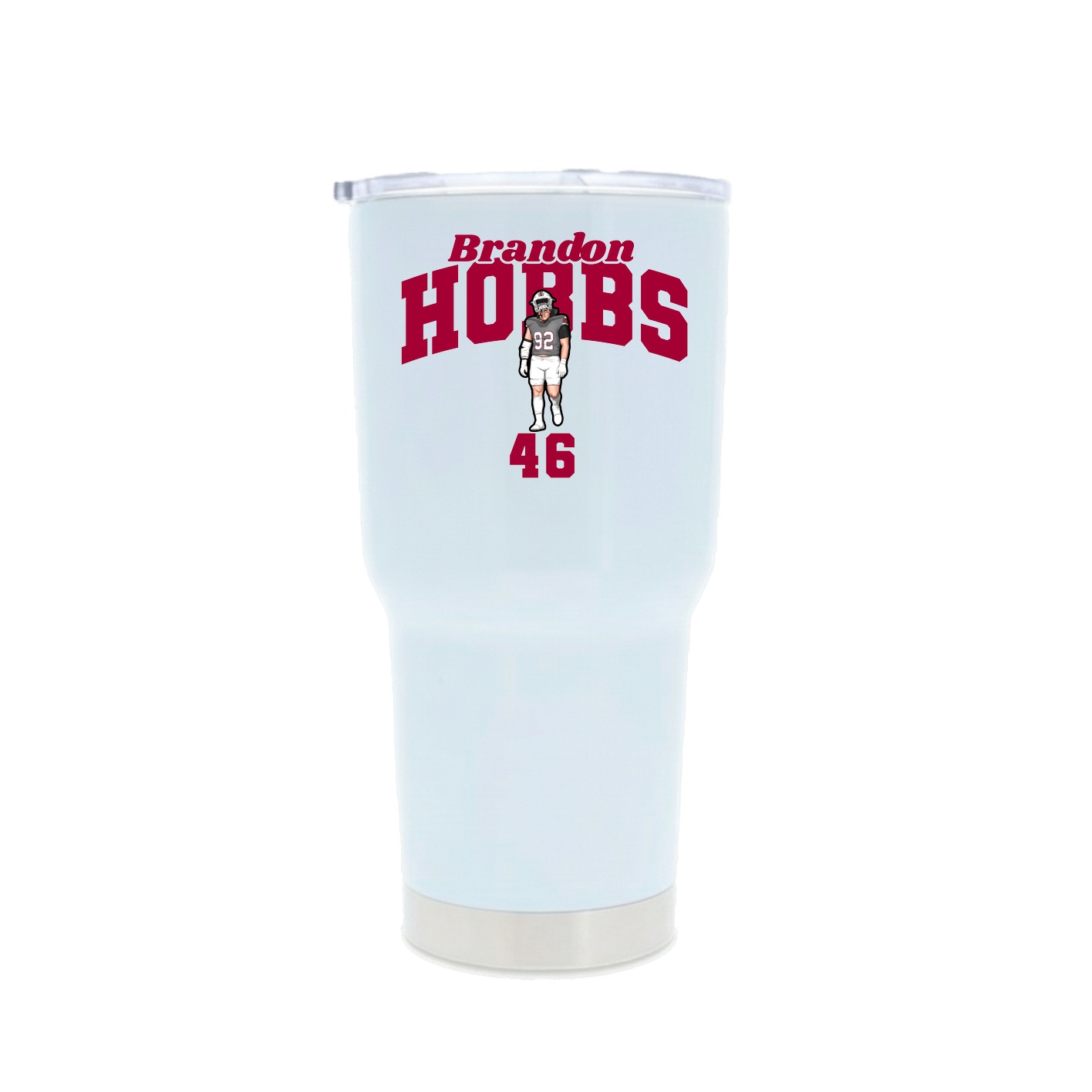 30oz Stainless Steel Tumbler — Signature Arch in White