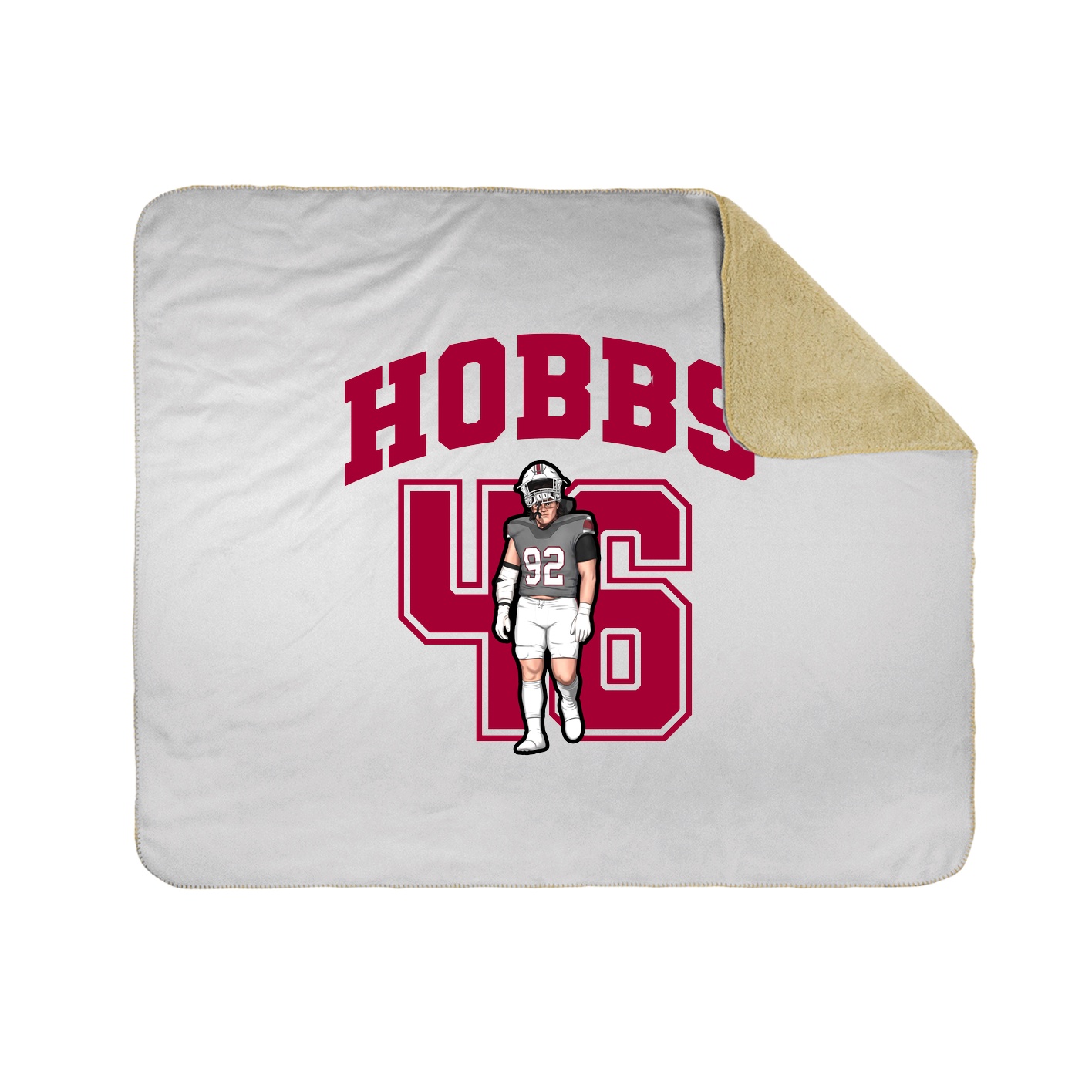 Throw Blanket — Number in White