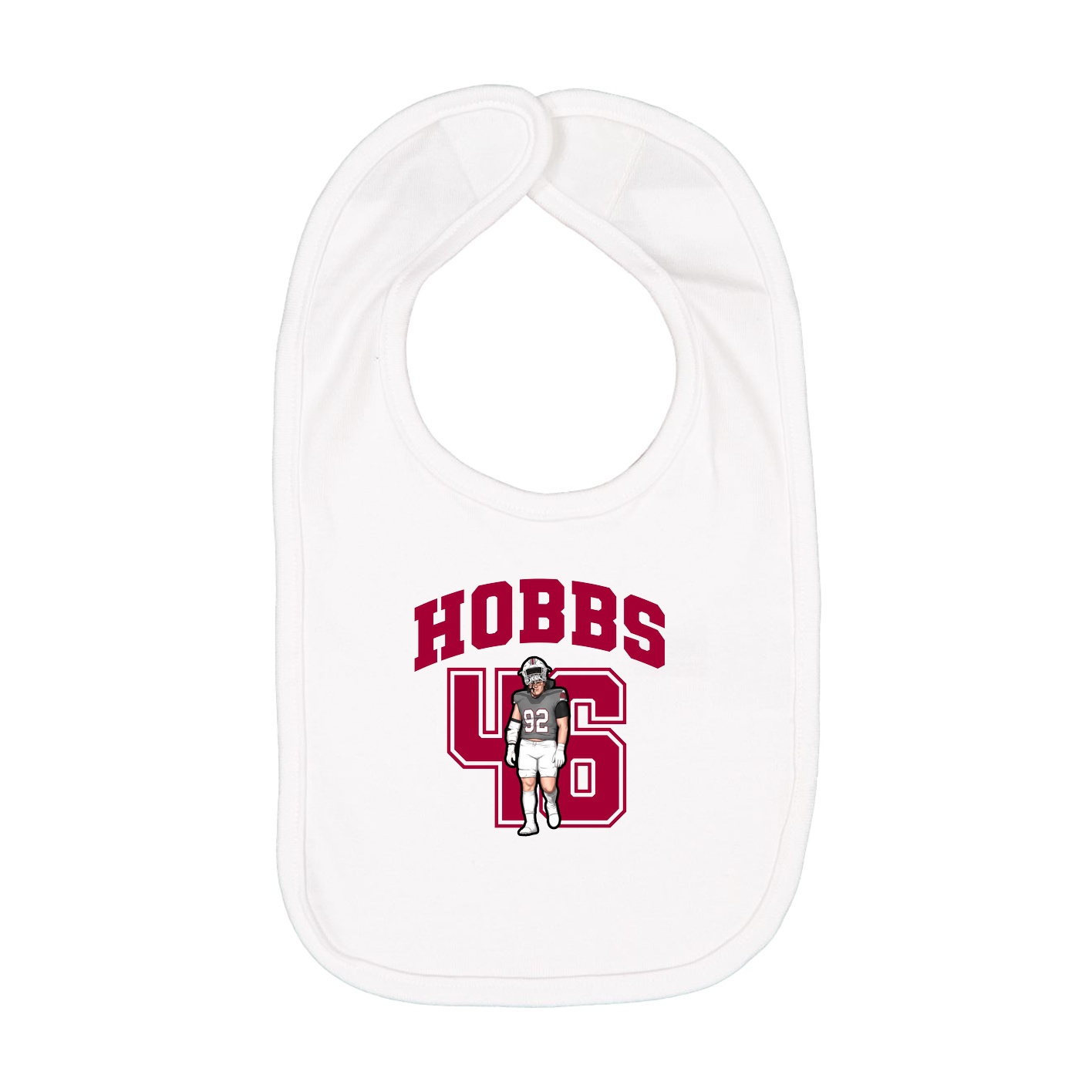 Infant Bib — Number in White