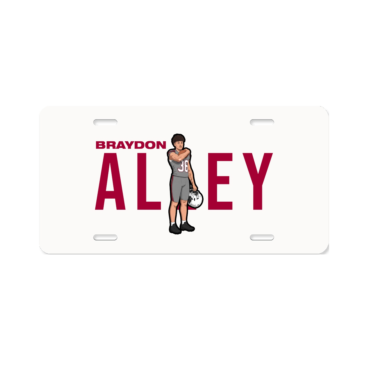 License Plate — Player Name in Classic
