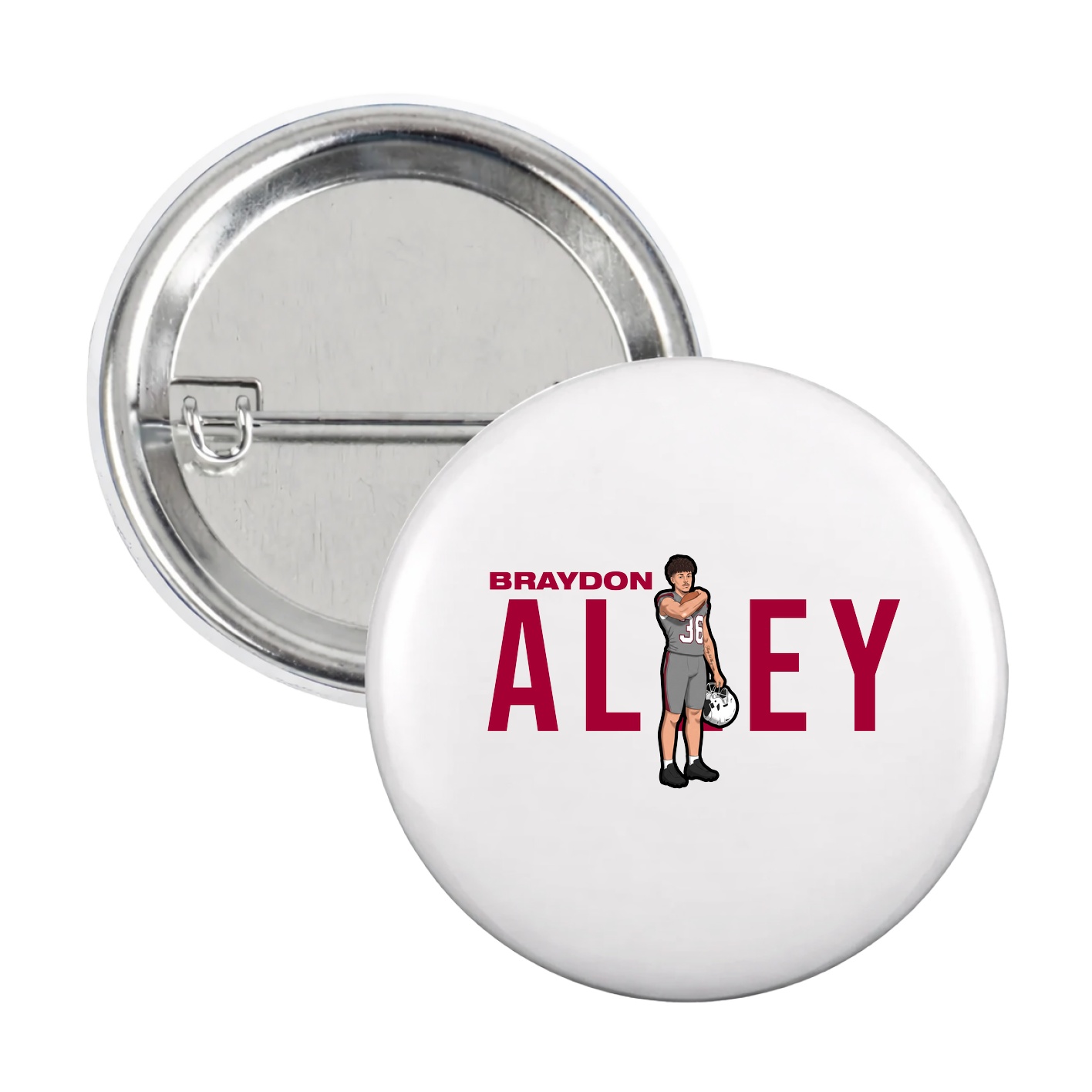 Game Day Button — Player Name in White
