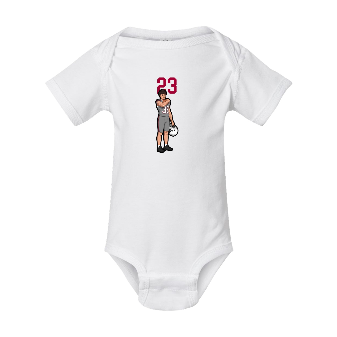 Baby Onesie — Number Top in White