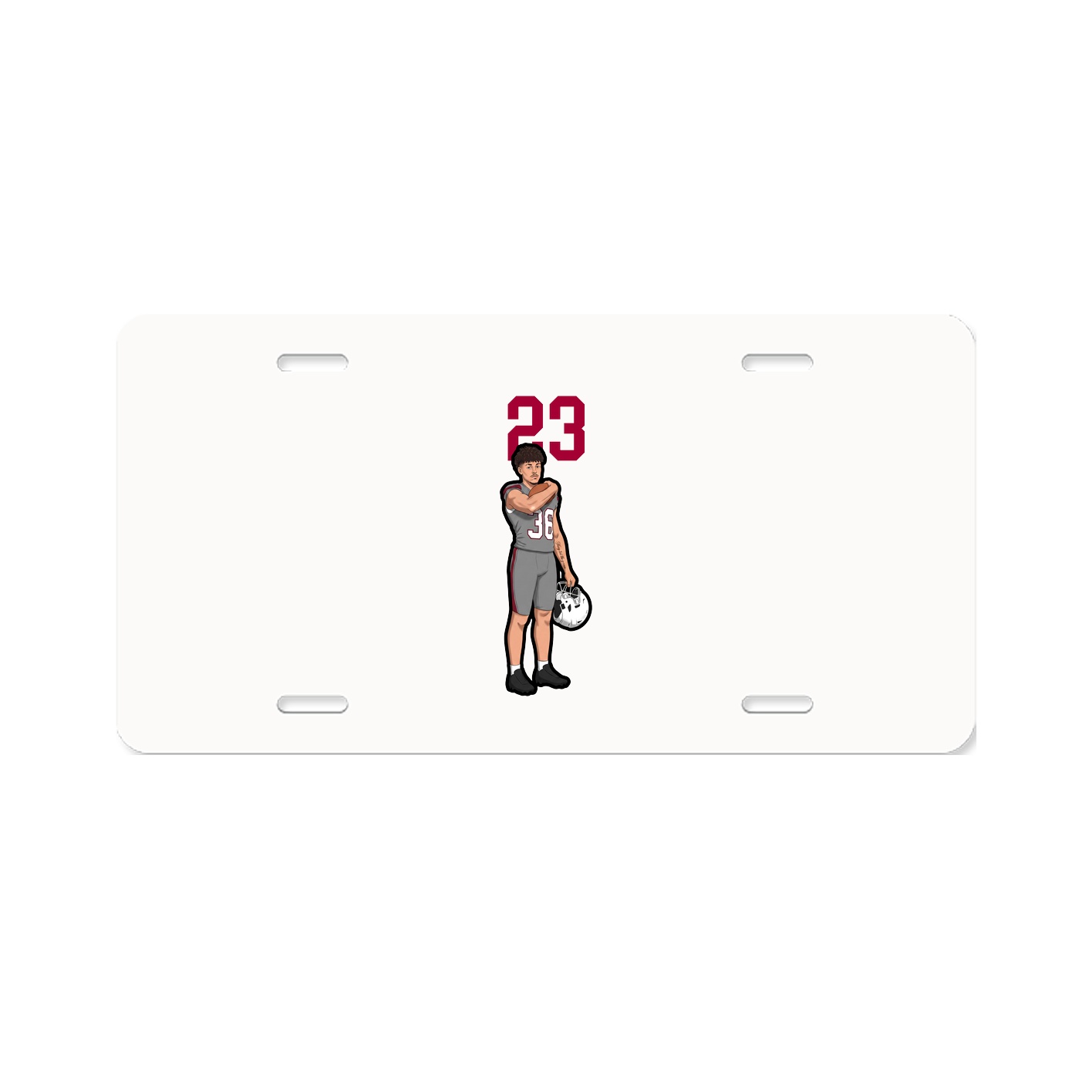 License Plate — Number Top in Classic