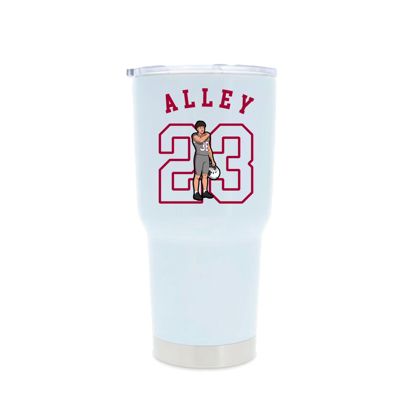 30oz Stainless Steel Tumbler — Shirsey Arch in White