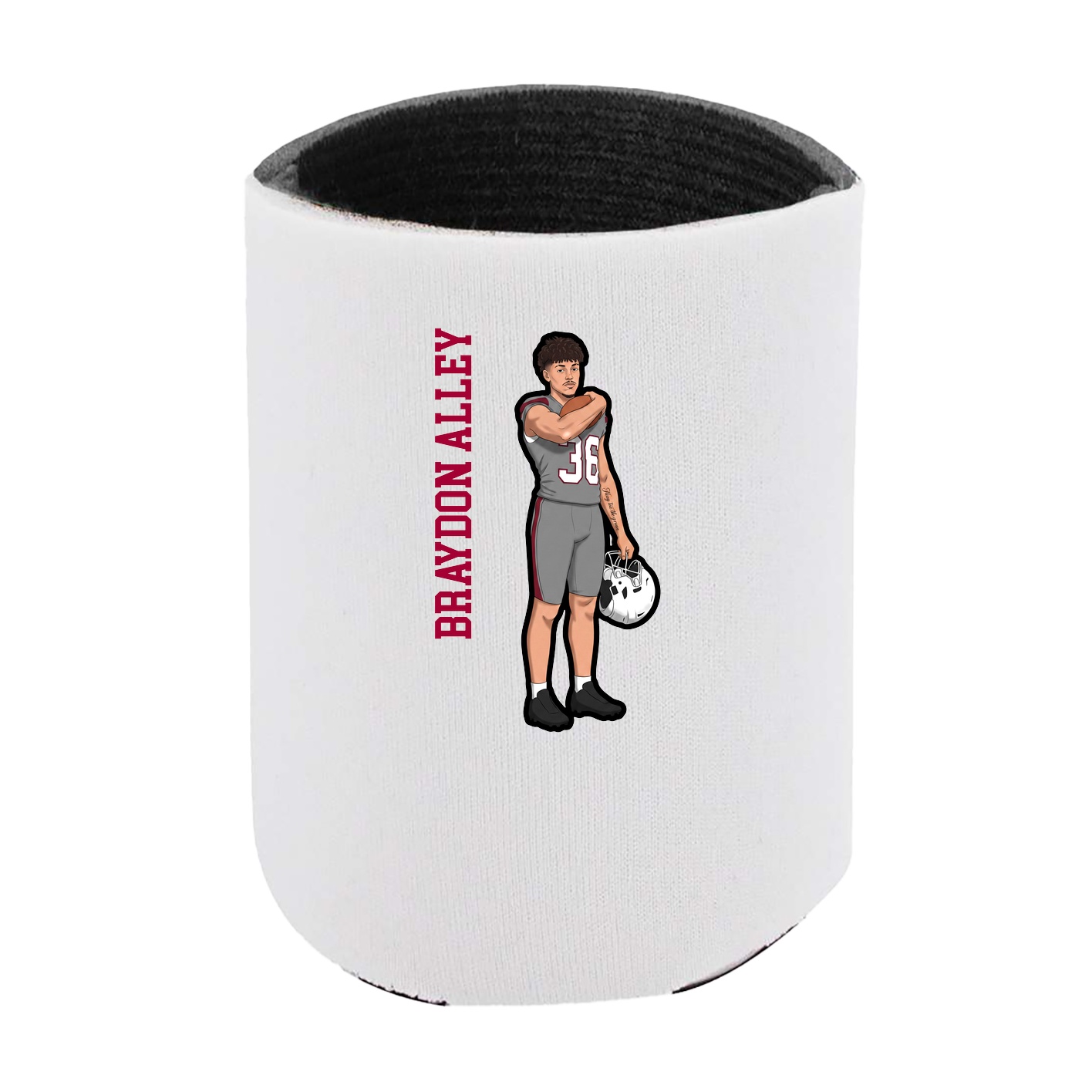 Can Holder — Name Vertical in White