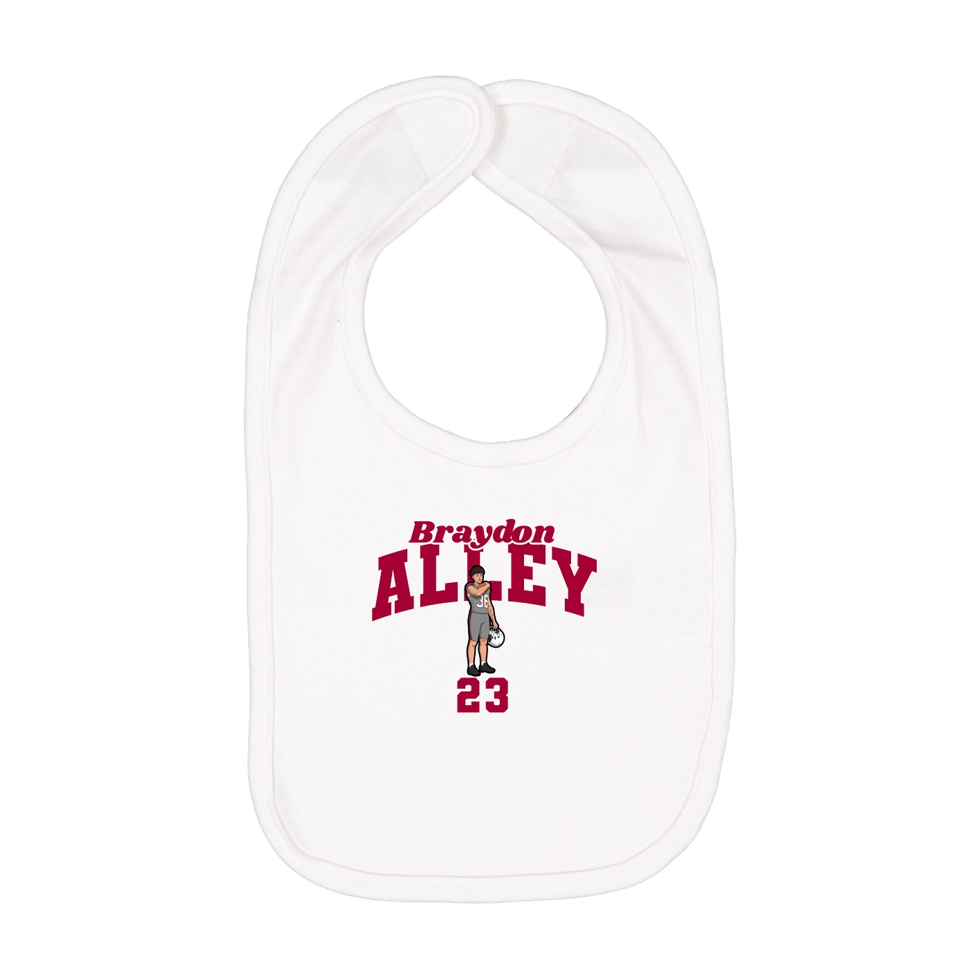 Infant Bib — Signature Arch in White