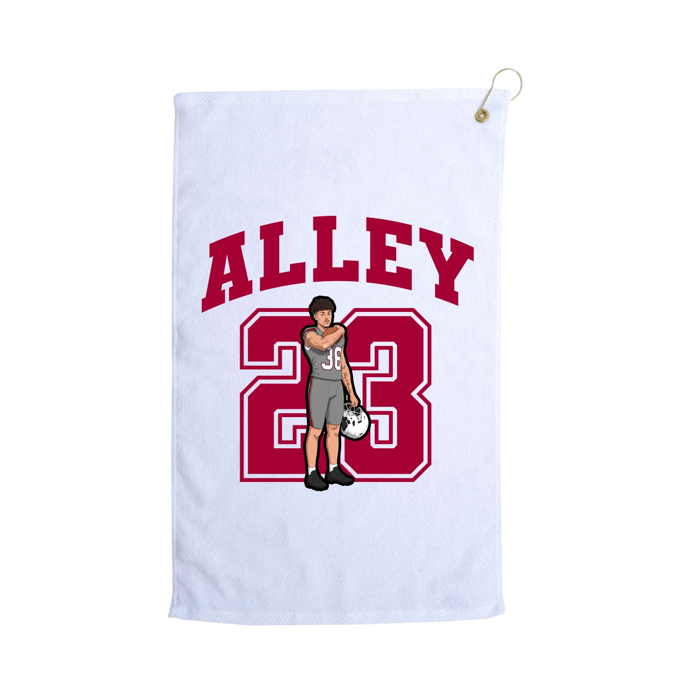 Golf Towel — Number in White