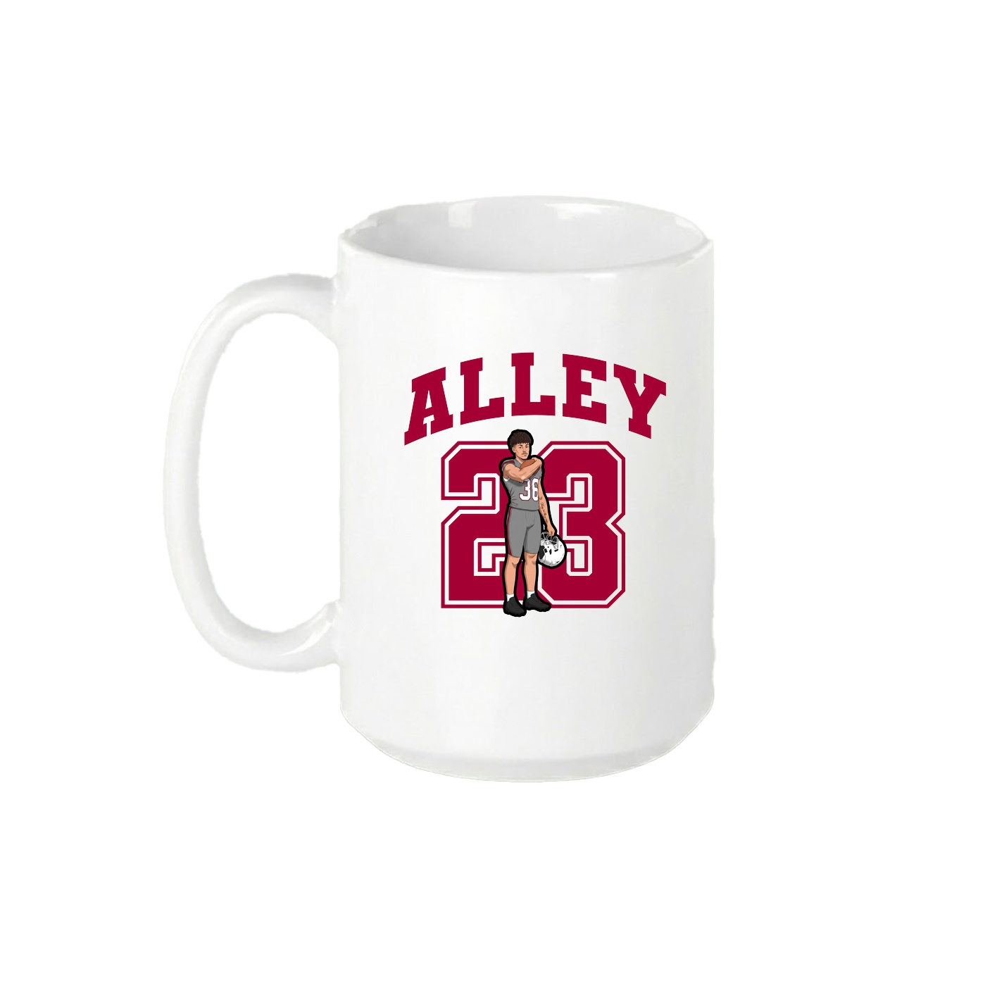 15oz Coffee Mug — Number in White