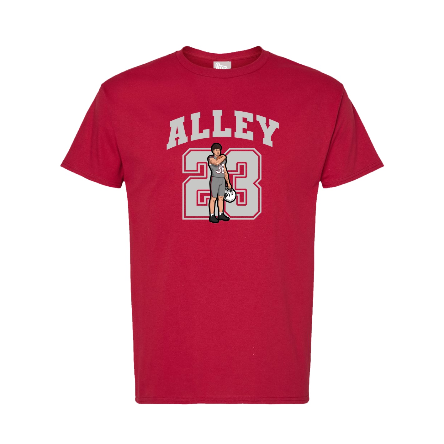 Tee — Number in Crimson