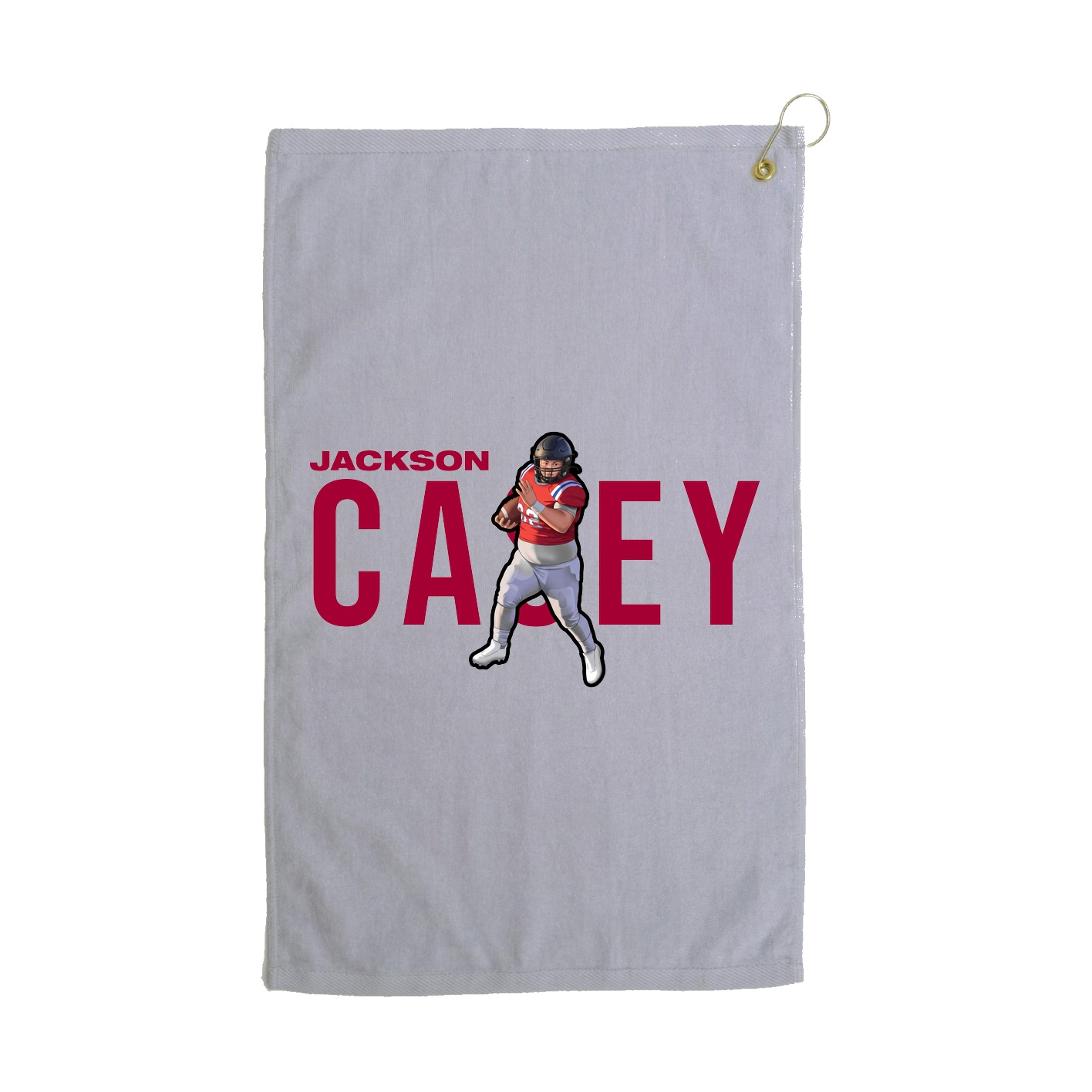 Golf Towel — Player Name in Grey