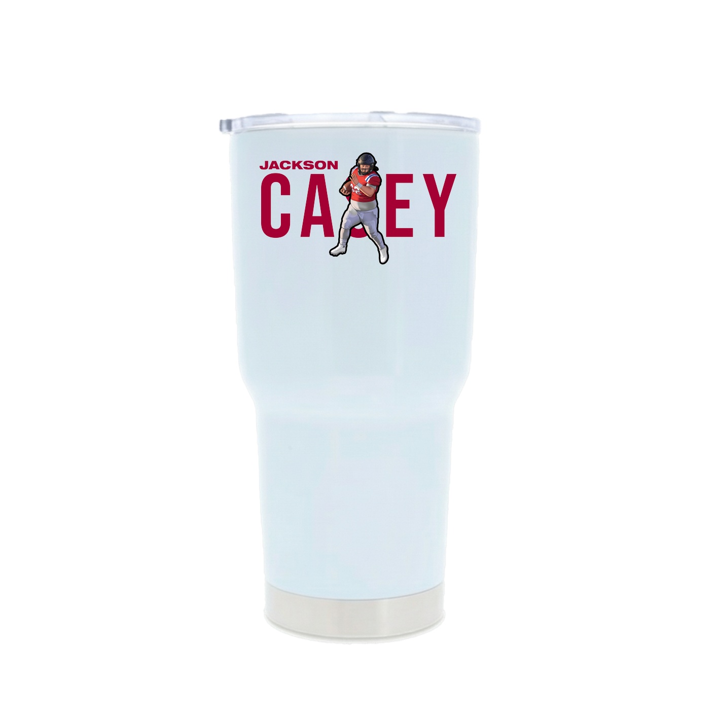 30oz Stainless Steel Tumbler — Player Name in White