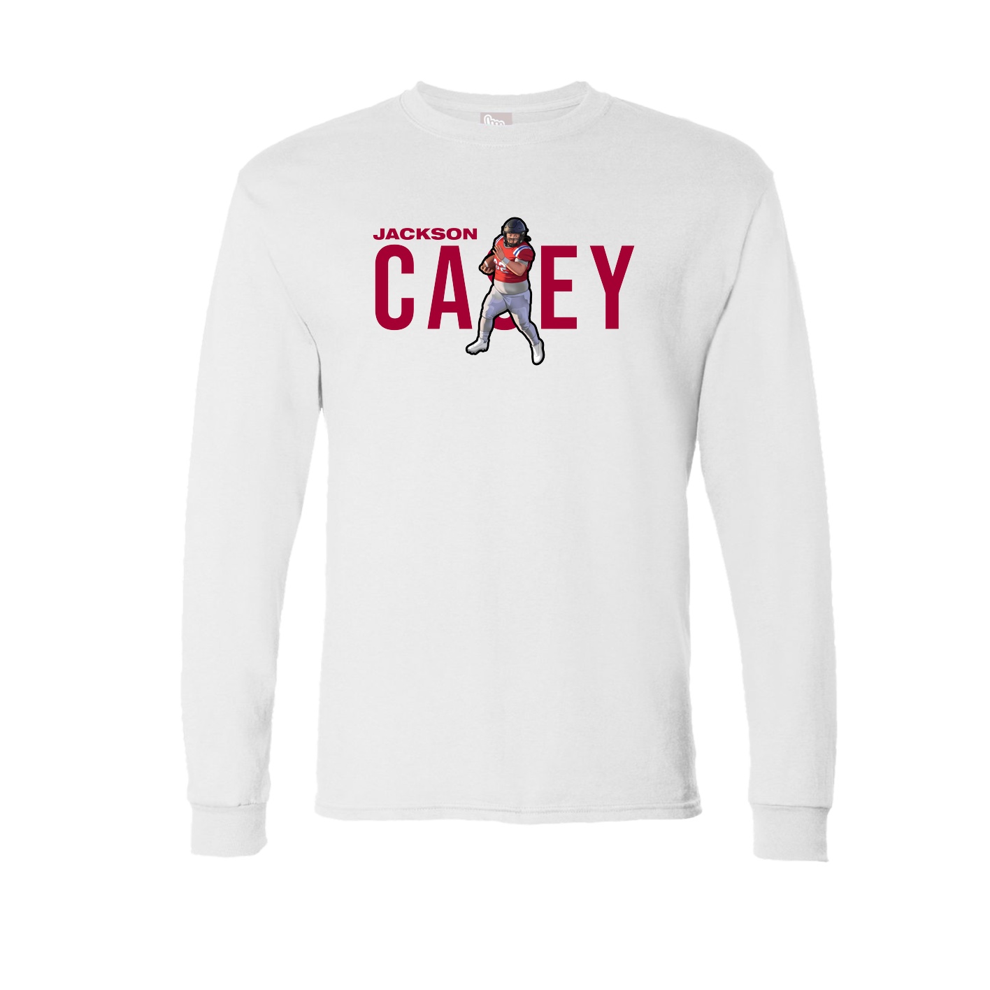 Long Sleeve Tee — Player Name in White