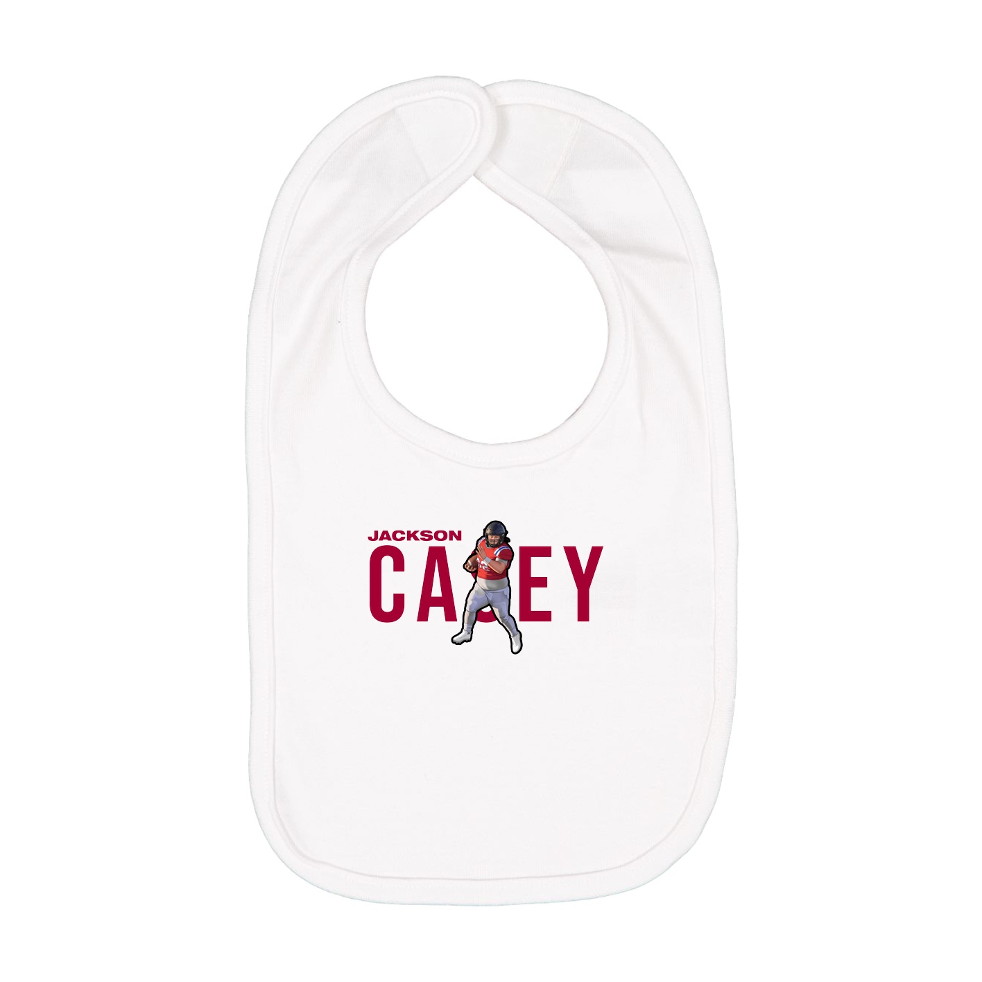 Infant Bib — Player Name in White