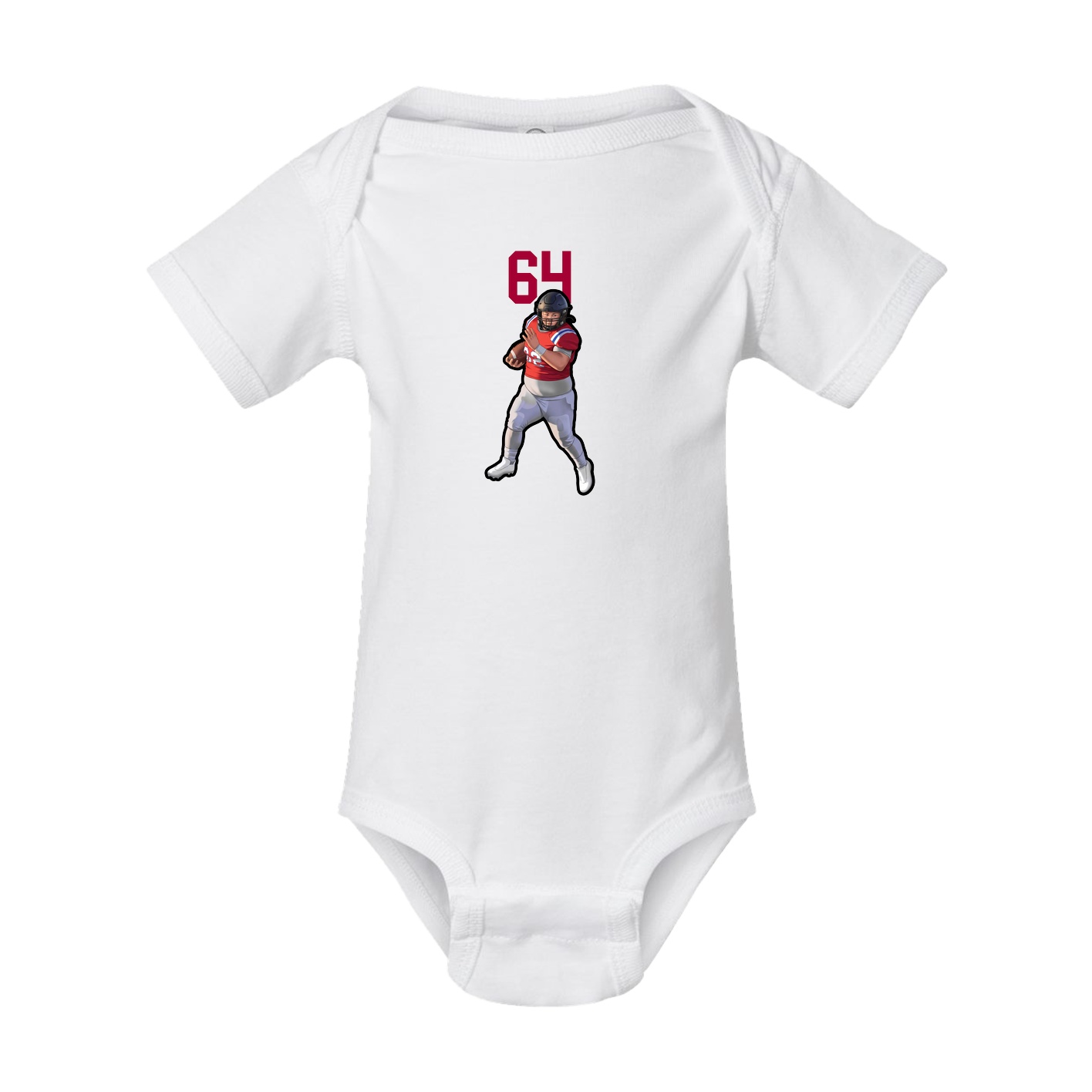 Baby Onesie — Number Top in White