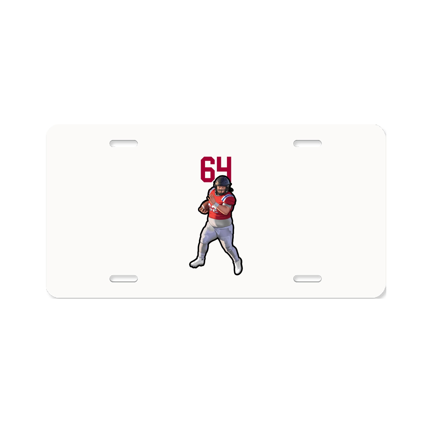 License Plate — Number Top in Classic