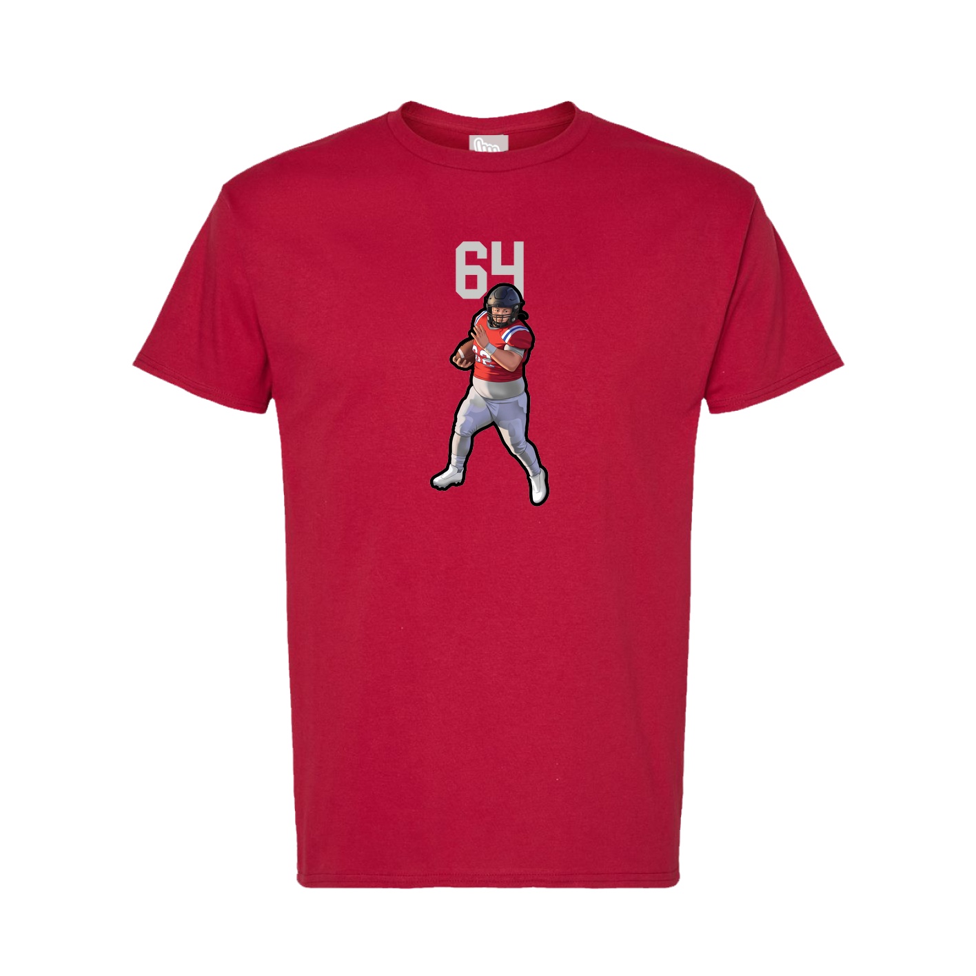 Tee — Number Top in Crimson