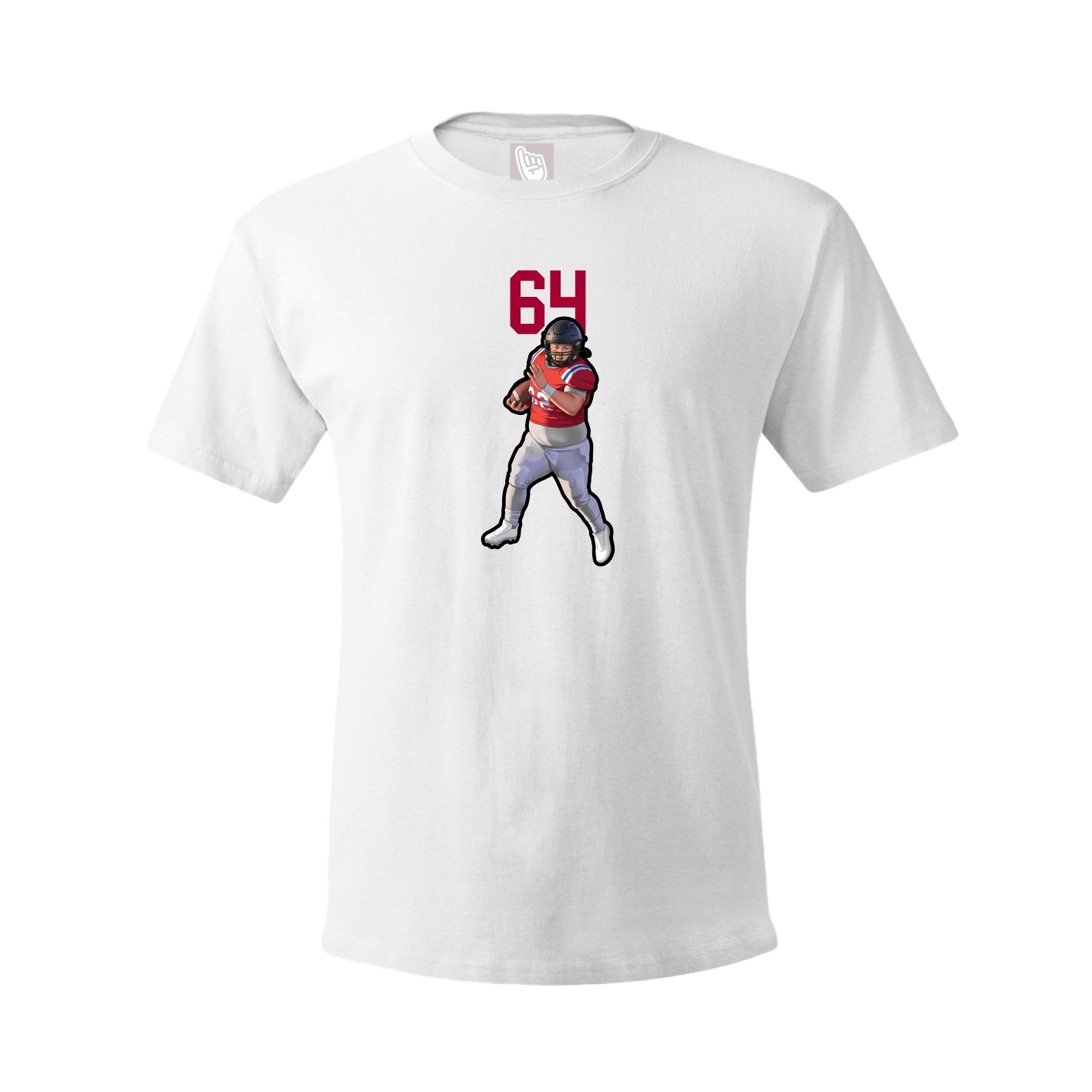 Youth Tee — Number Top in White