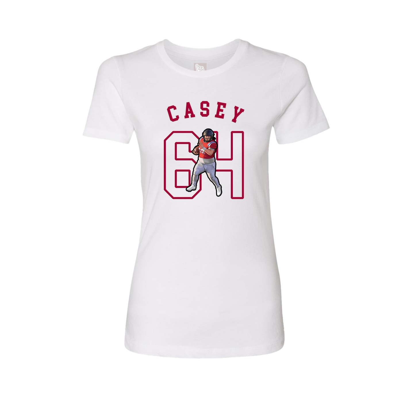 Fitted Women's Tee — Shirsey Arch in White