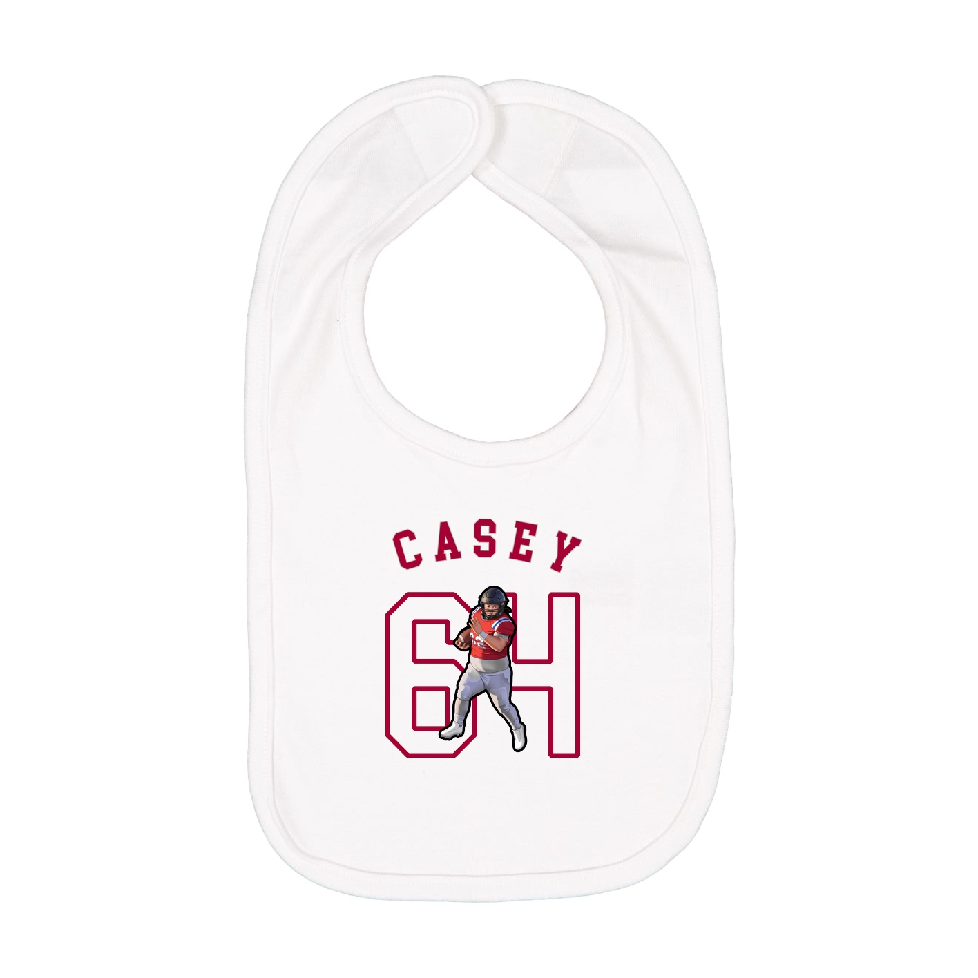 Infant Bib — Shirsey Arch in White