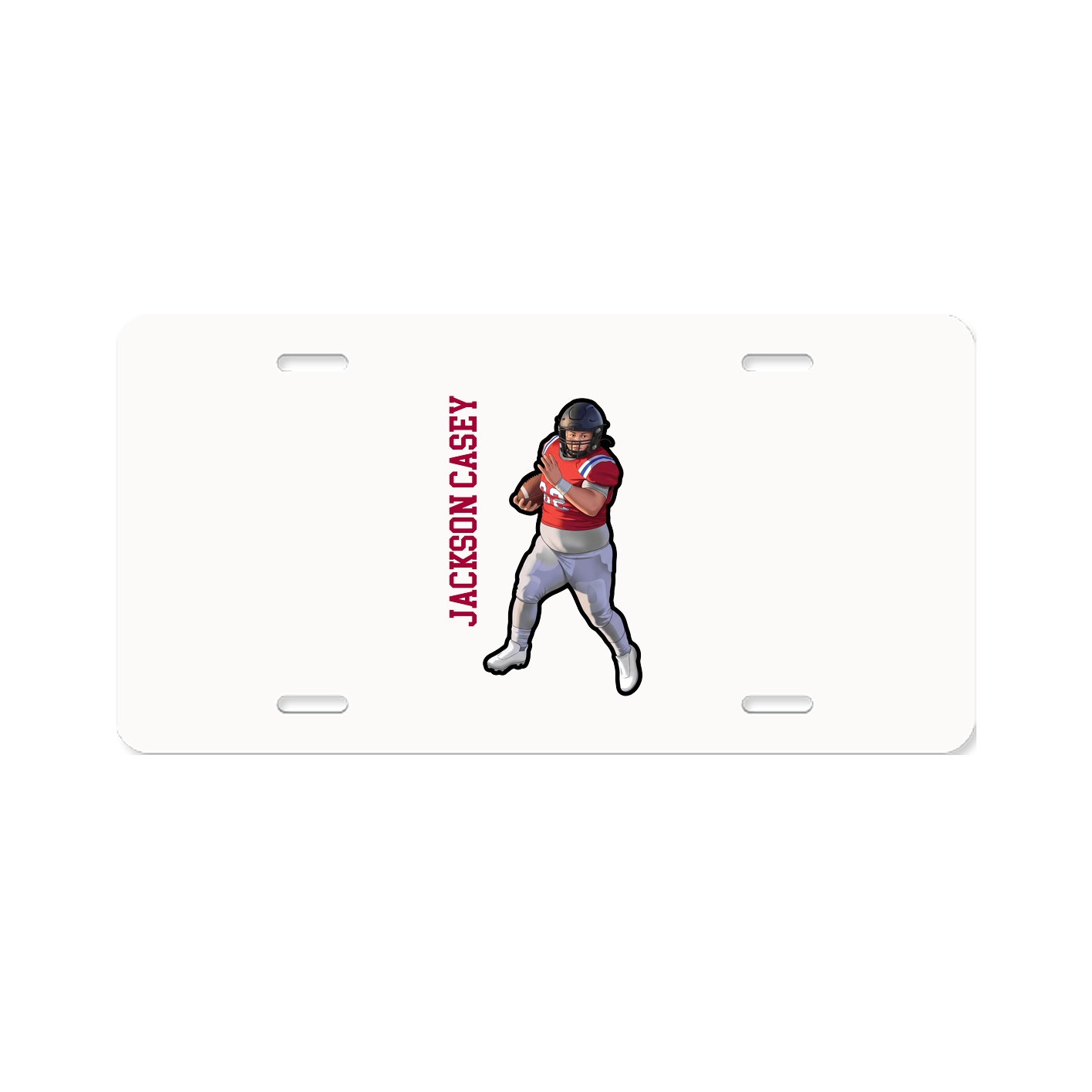 License Plate — Name Vertical in Classic