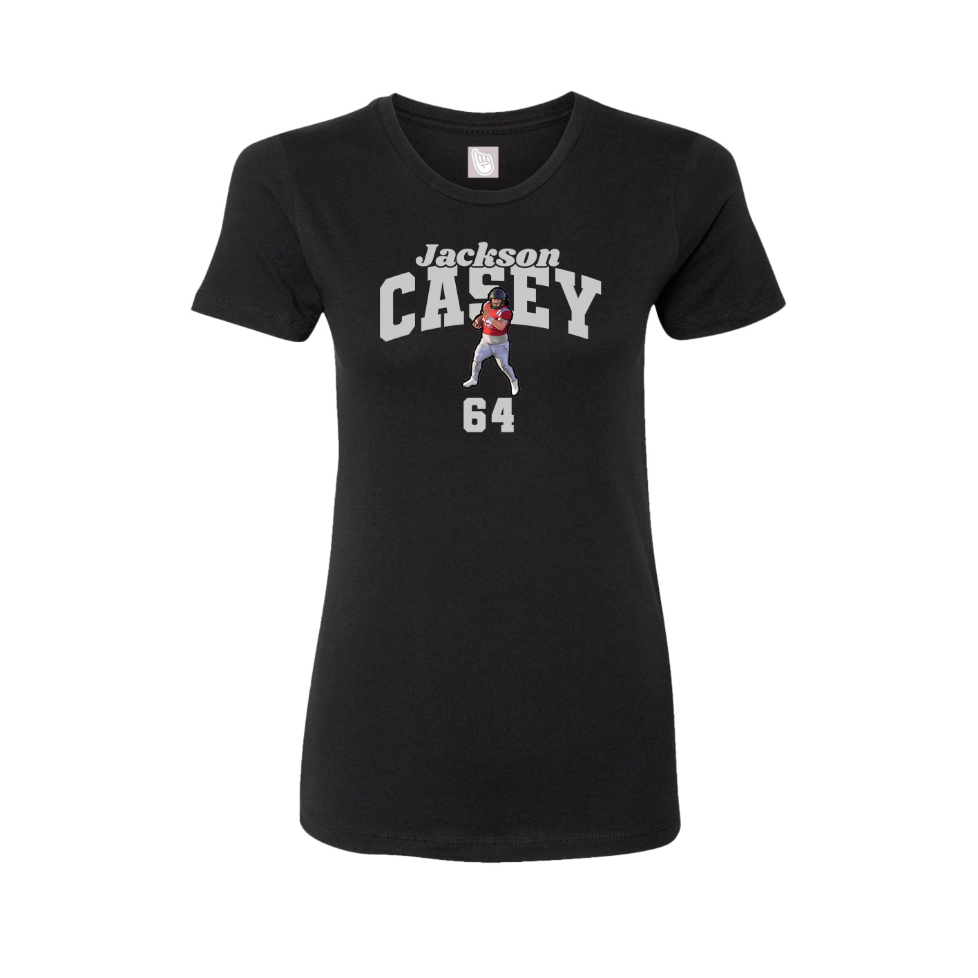 Fitted Women's Tee — Signature Arch in Black