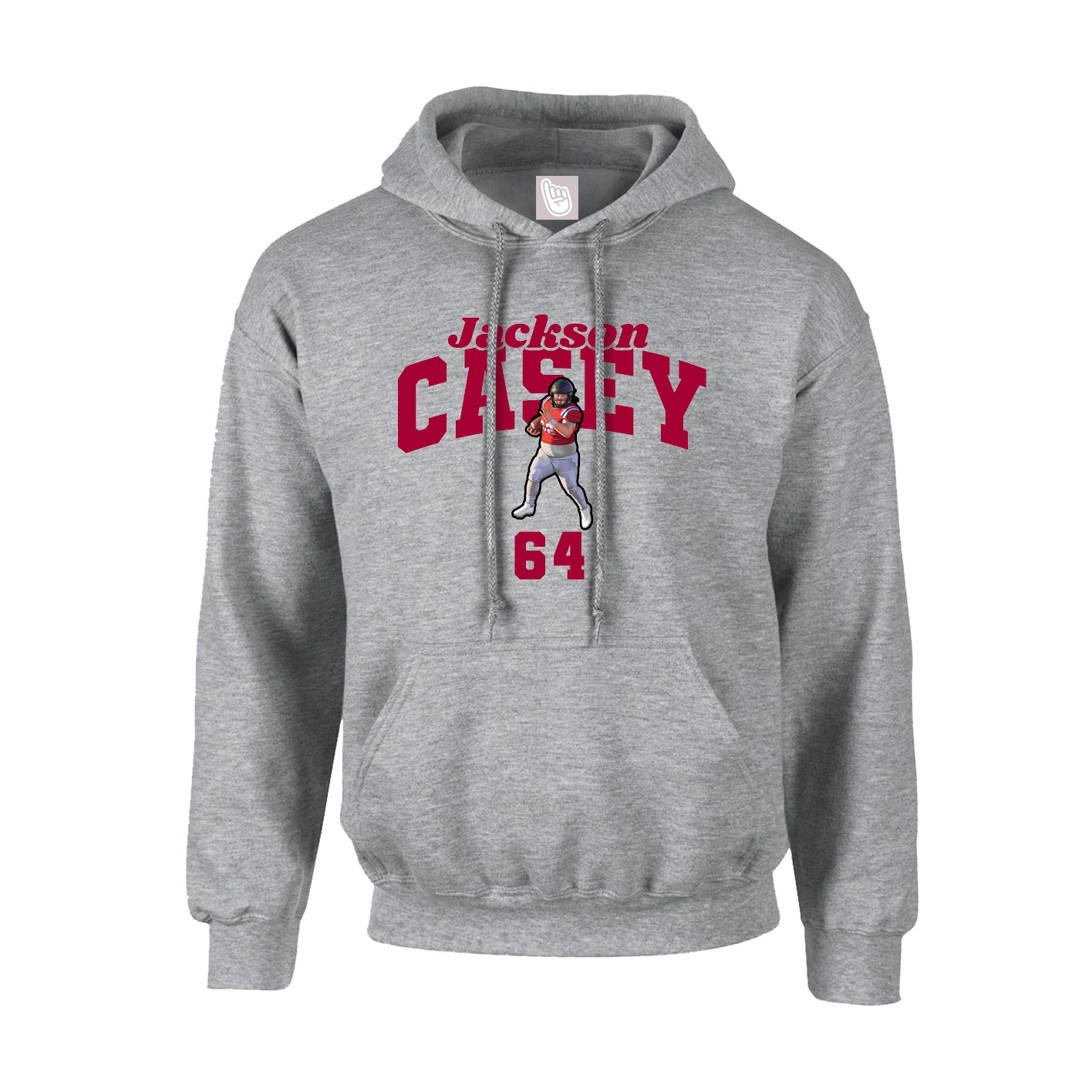 Youth Hoodie — Signature Arch in Grey