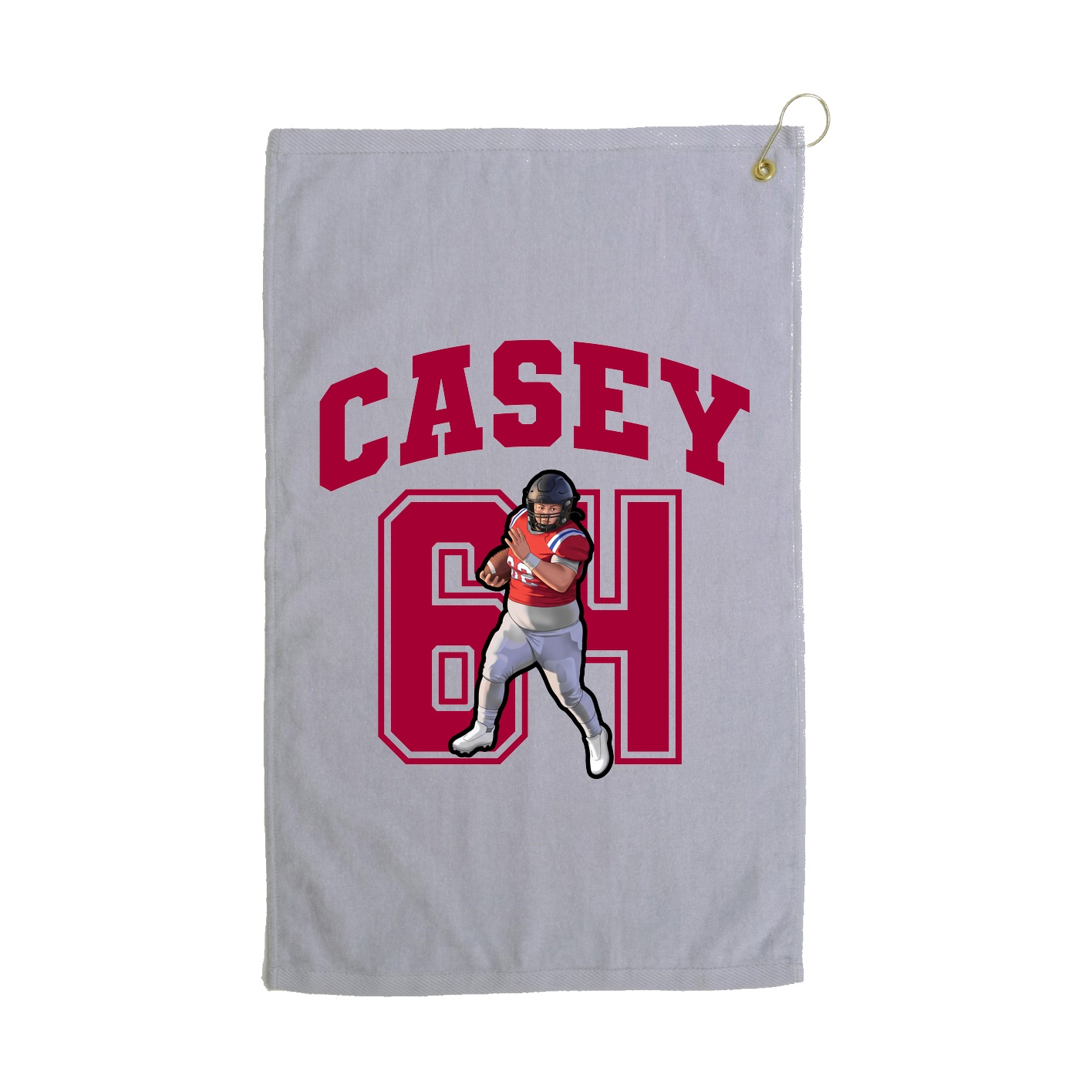 Golf Towel — Number in Grey