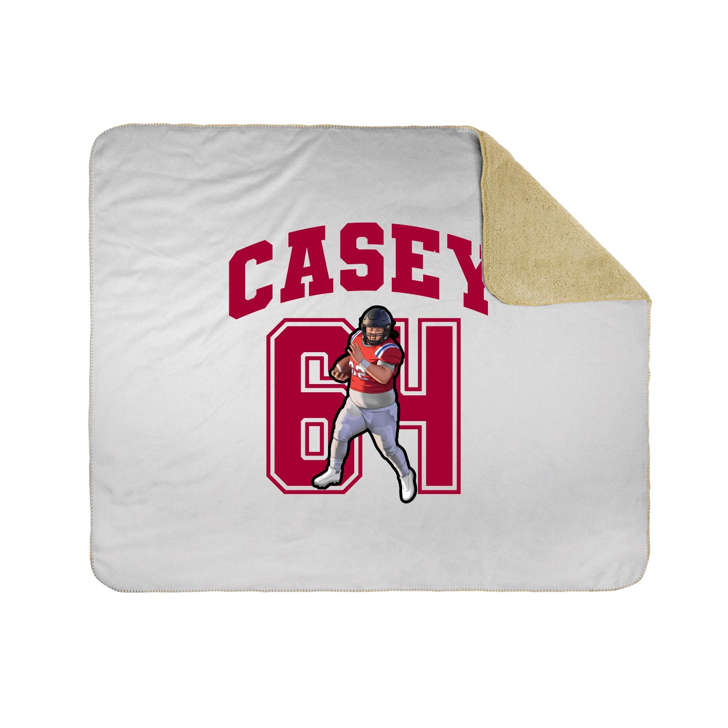 Throw Blanket — Number in White