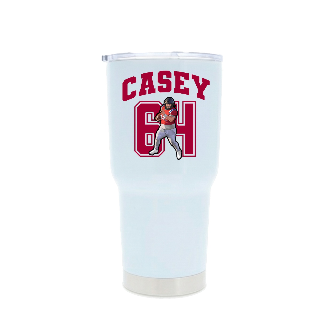 30oz Stainless Steel Tumbler — Number in White