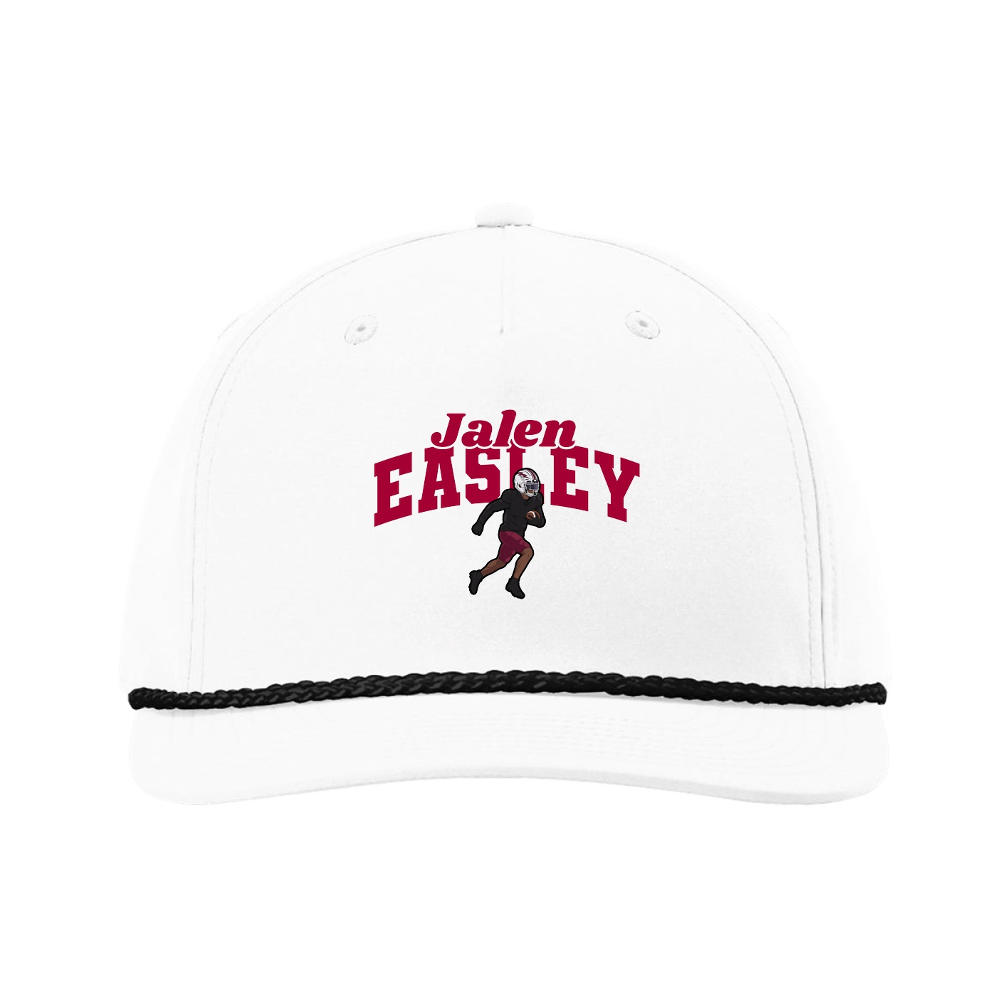 Five-Panel Classic Rope Cap — Signature Arch in White