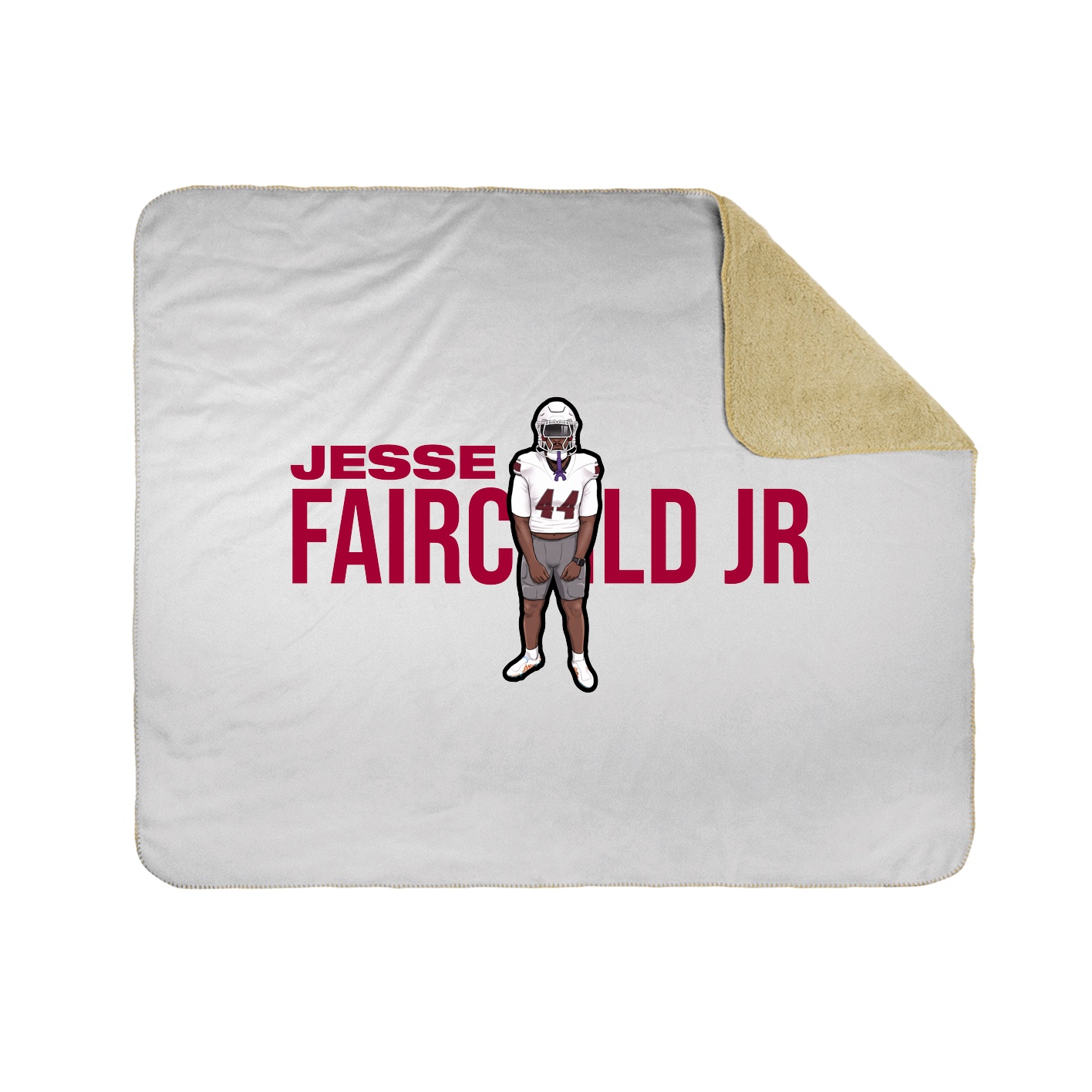 Throw Blanket — Player Name in White