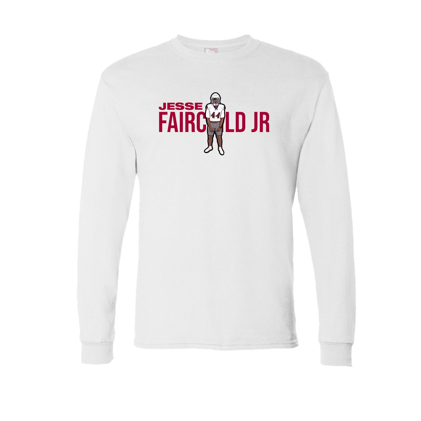 Long Sleeve Tee — Player Name in White