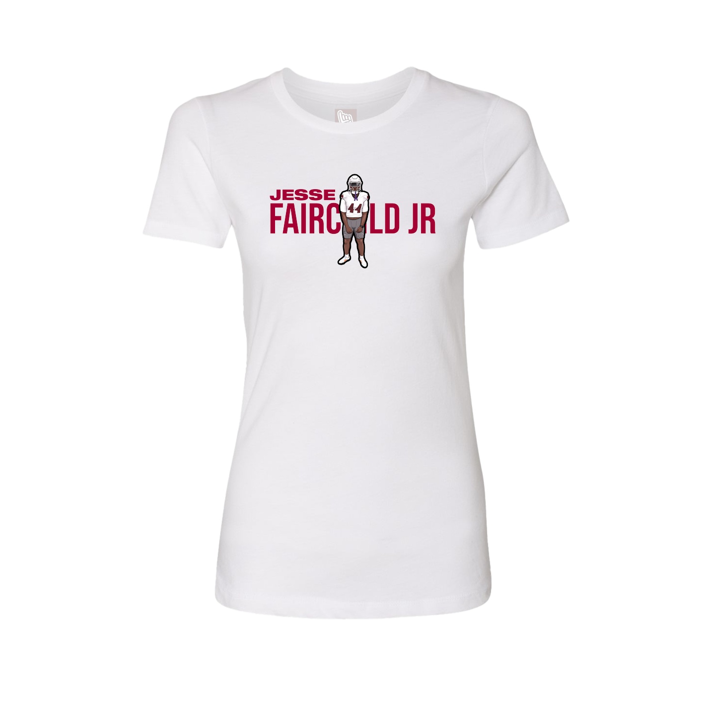 Fitted Women's Tee — Player Name in White