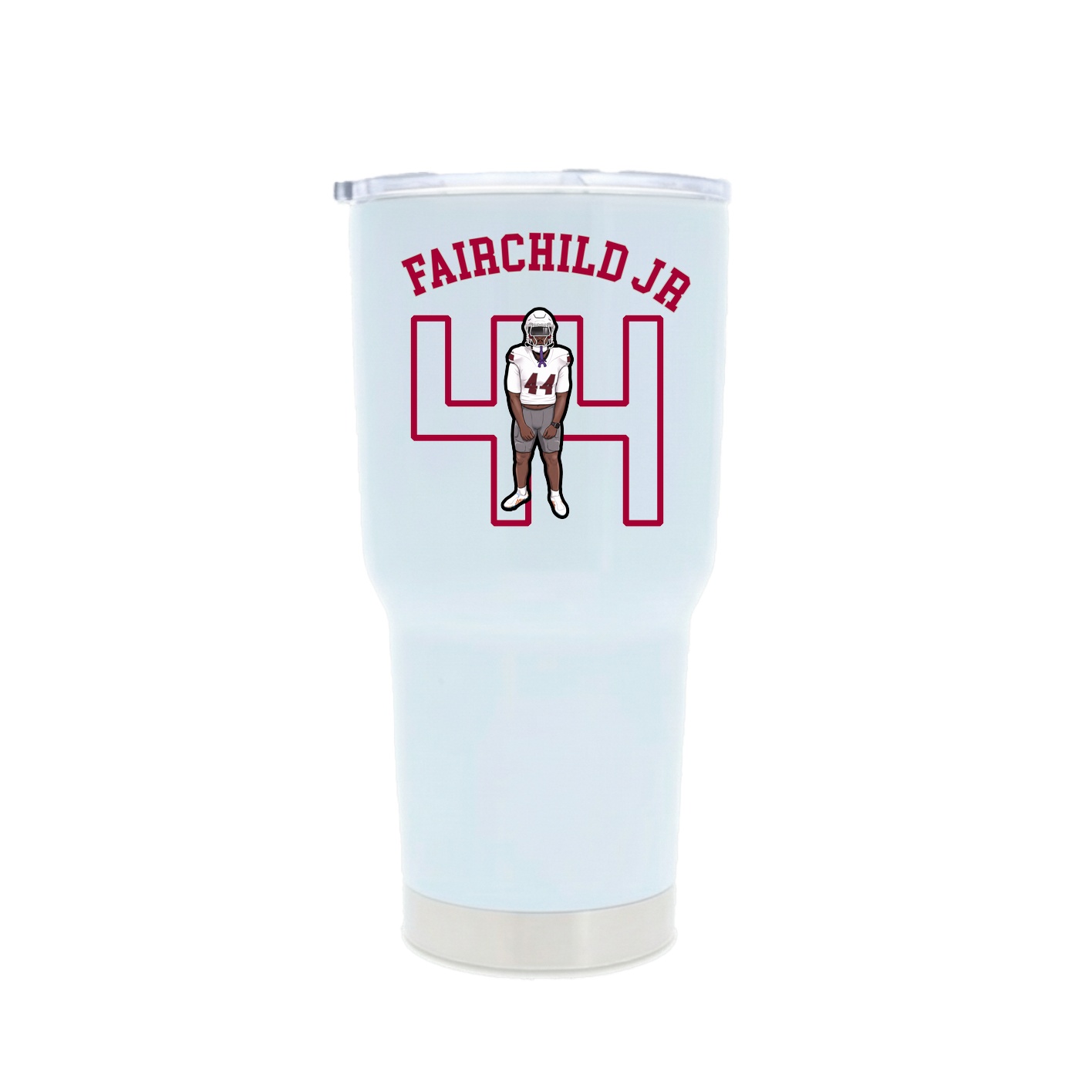 30oz Stainless Steel Tumbler — Shirsey Arch in White