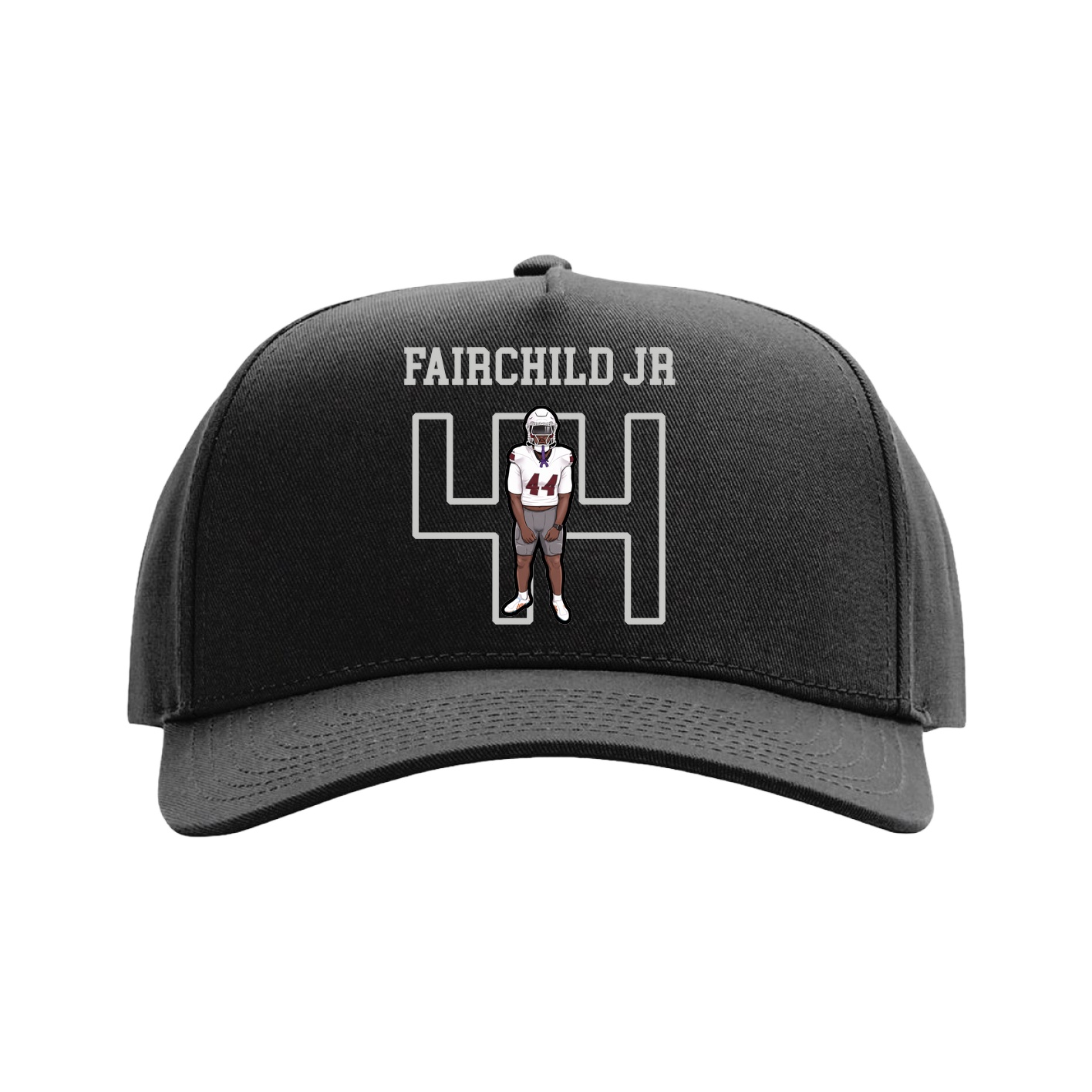 Full Fabric Five-Panel Champ Cap — Shirsey in Black