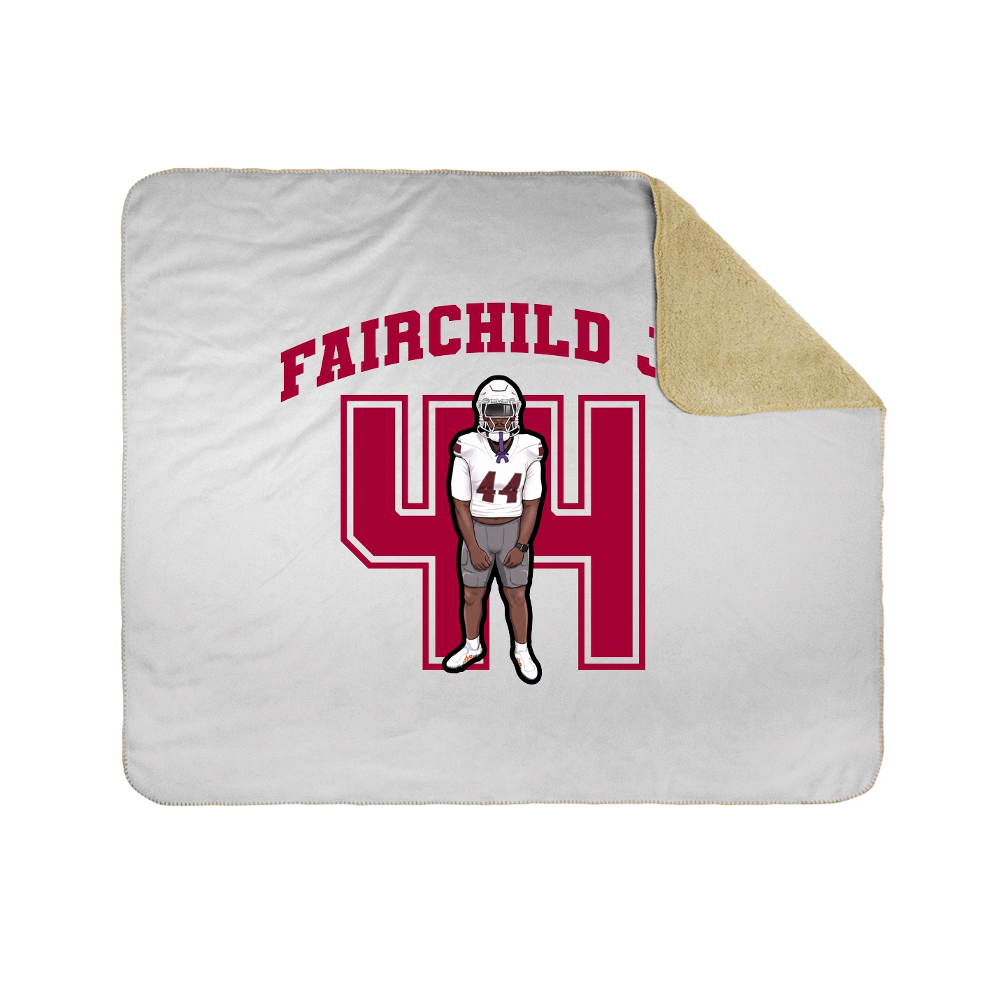 Throw Blanket — Number in White