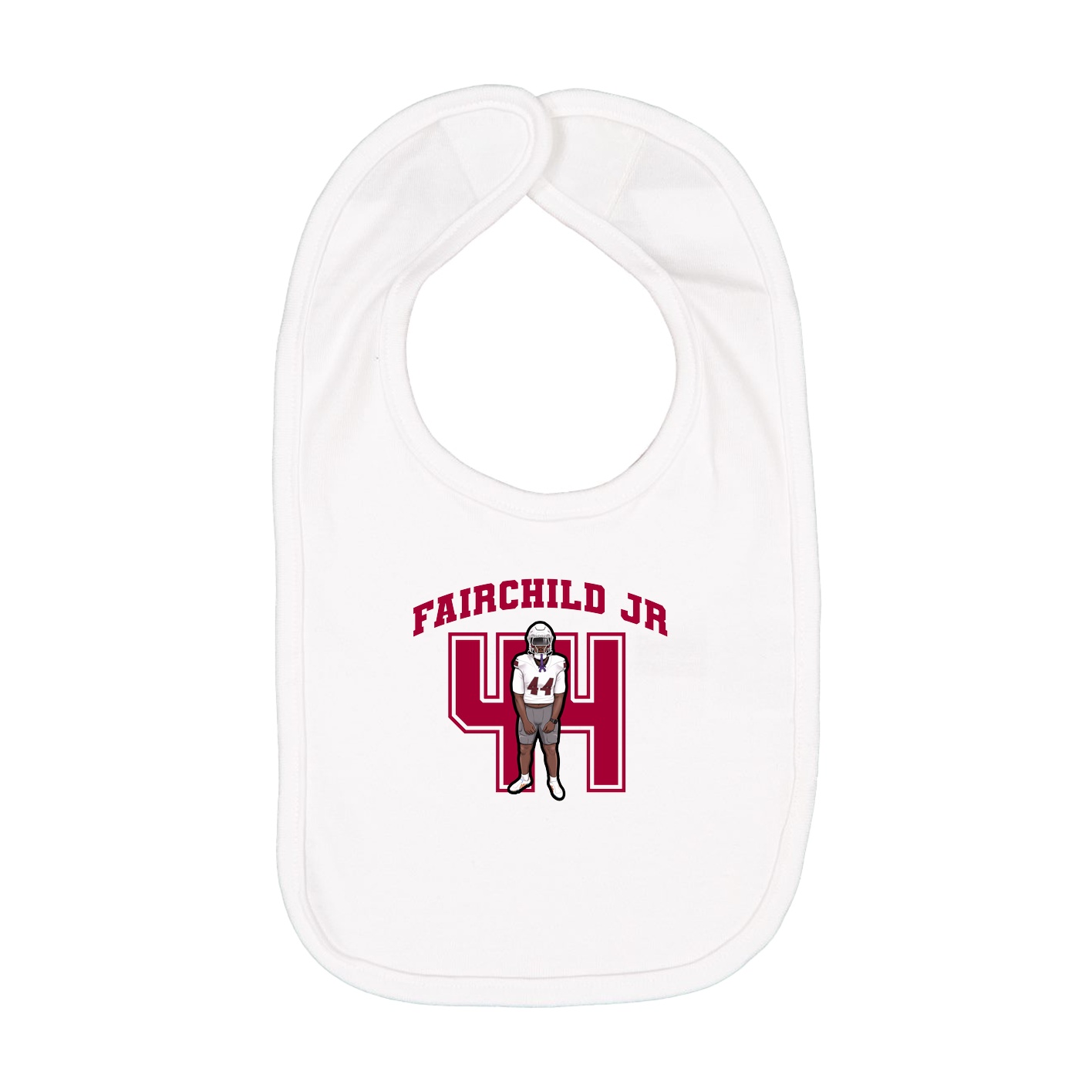 Infant Bib — Number in White