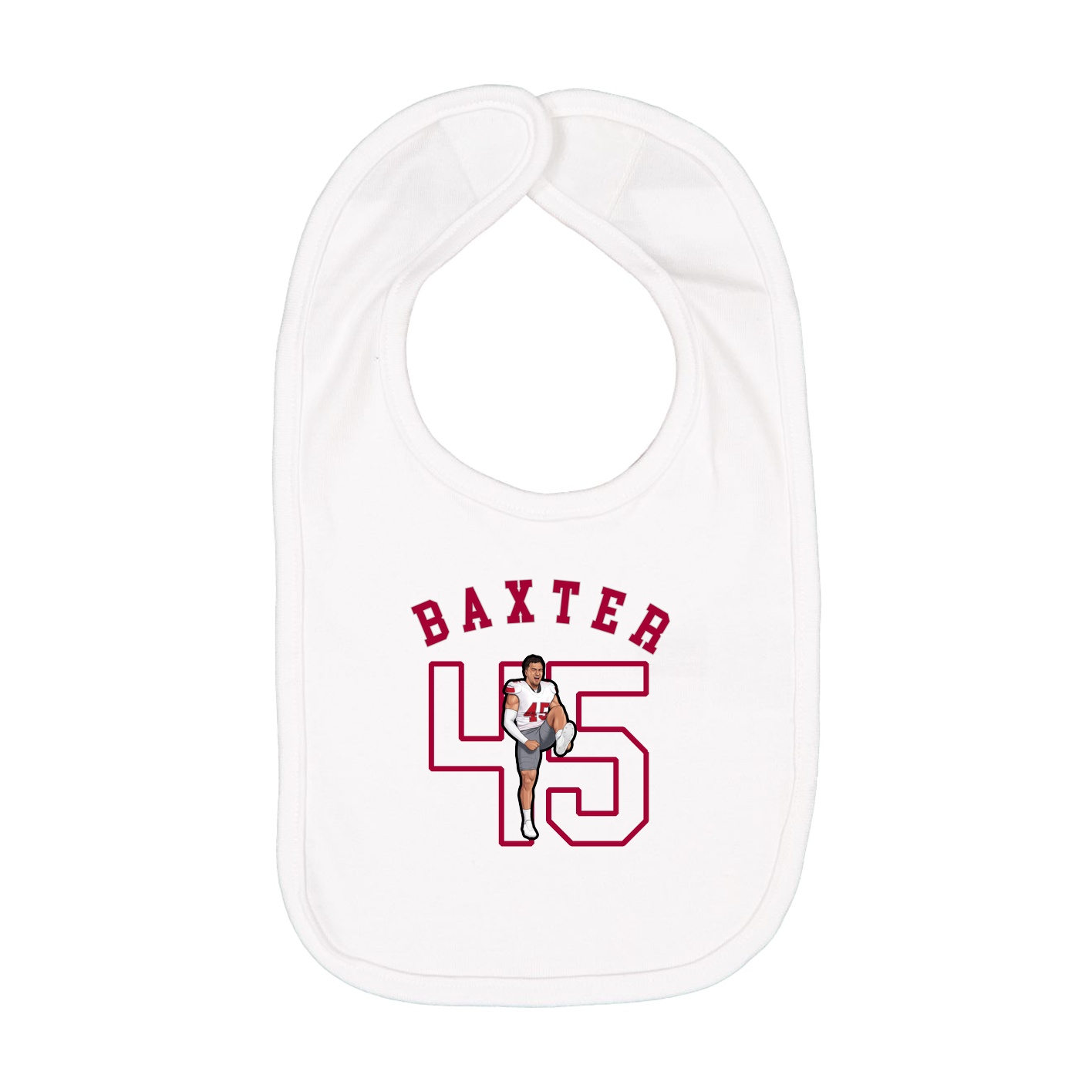 Infant Bib — Shirsey Arch in White