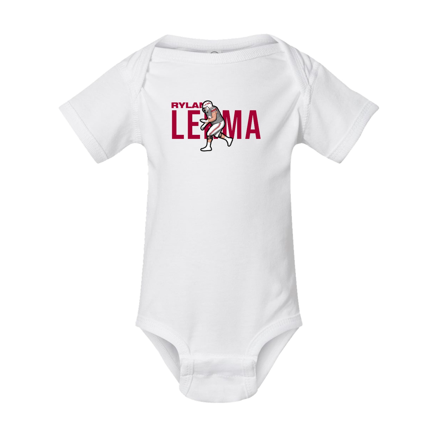 Baby Onesie — Player Name in White