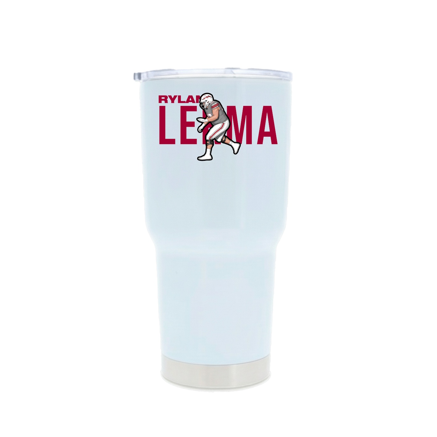 30oz Stainless Steel Tumbler — Player Name in White