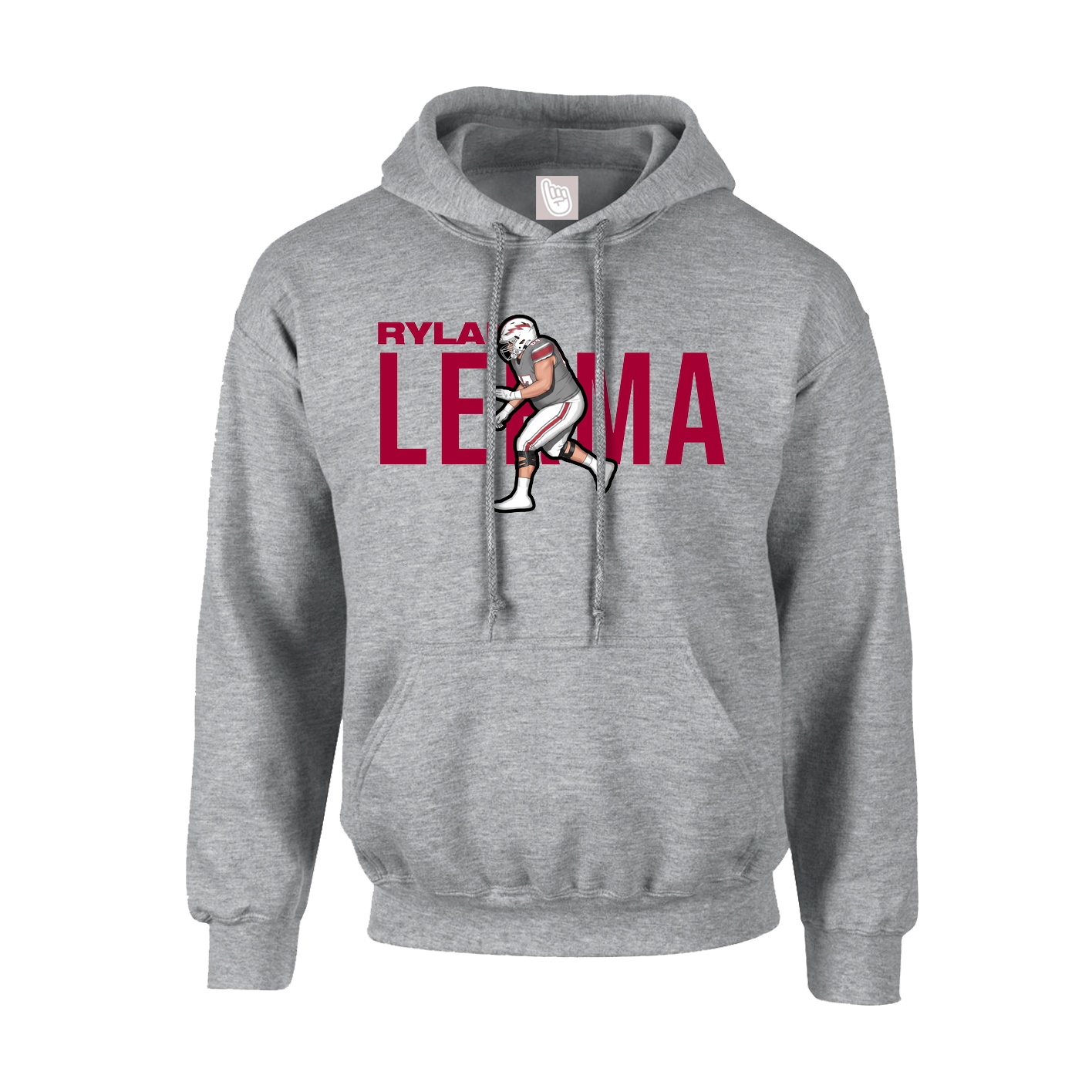 Hoodie — Player Name in Grey