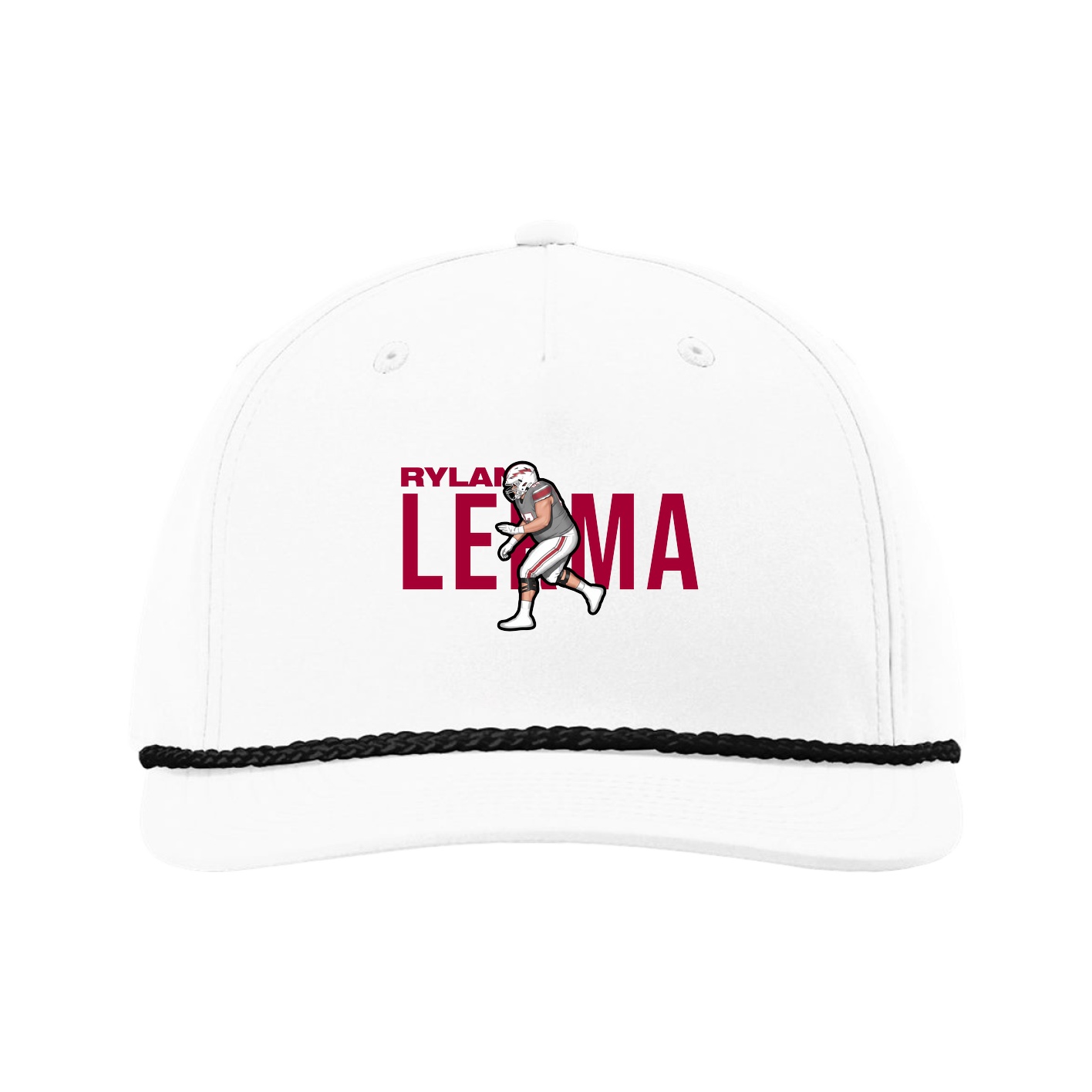 Five-Panel Classic Rope Cap — Player Name in White