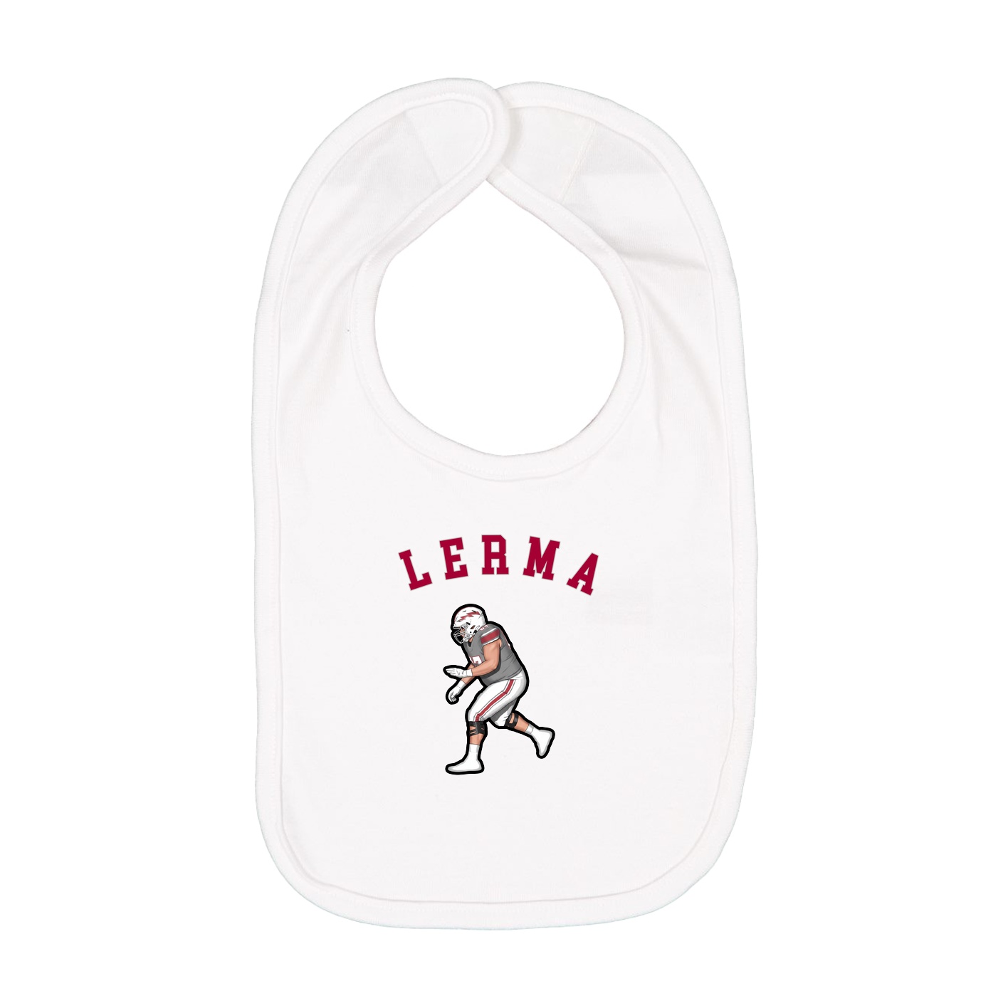 Infant Bib — Shirsey Arch in White