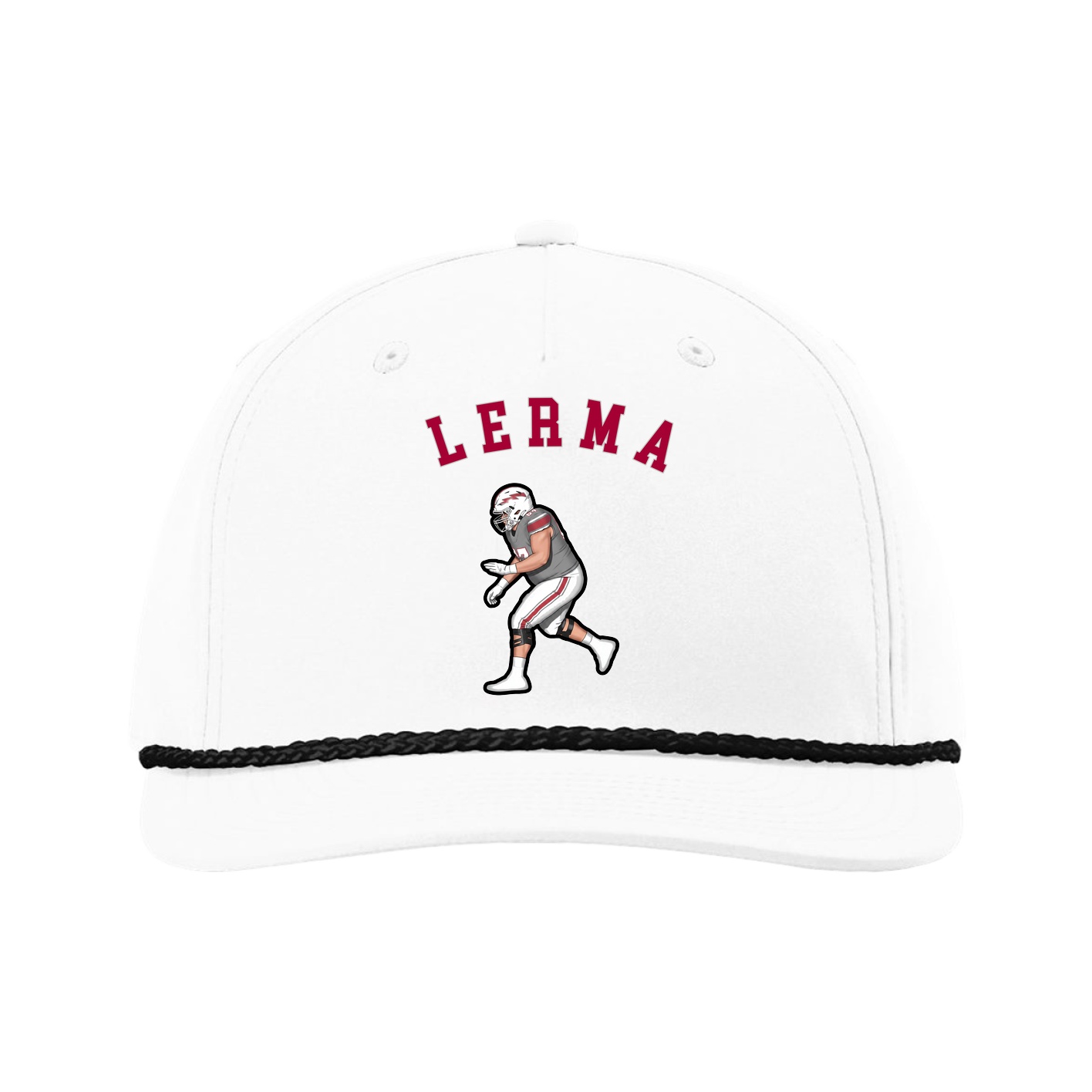 Five-Panel Classic Rope Cap — Shirsey Arch in White