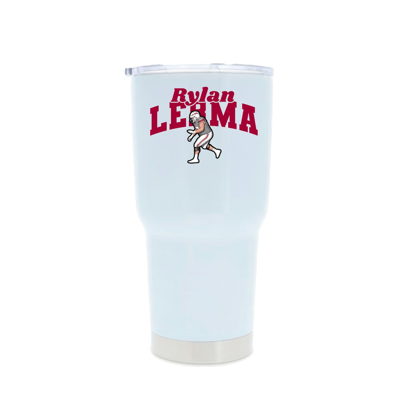 30oz Stainless Steel Tumbler — Signature Arch in White