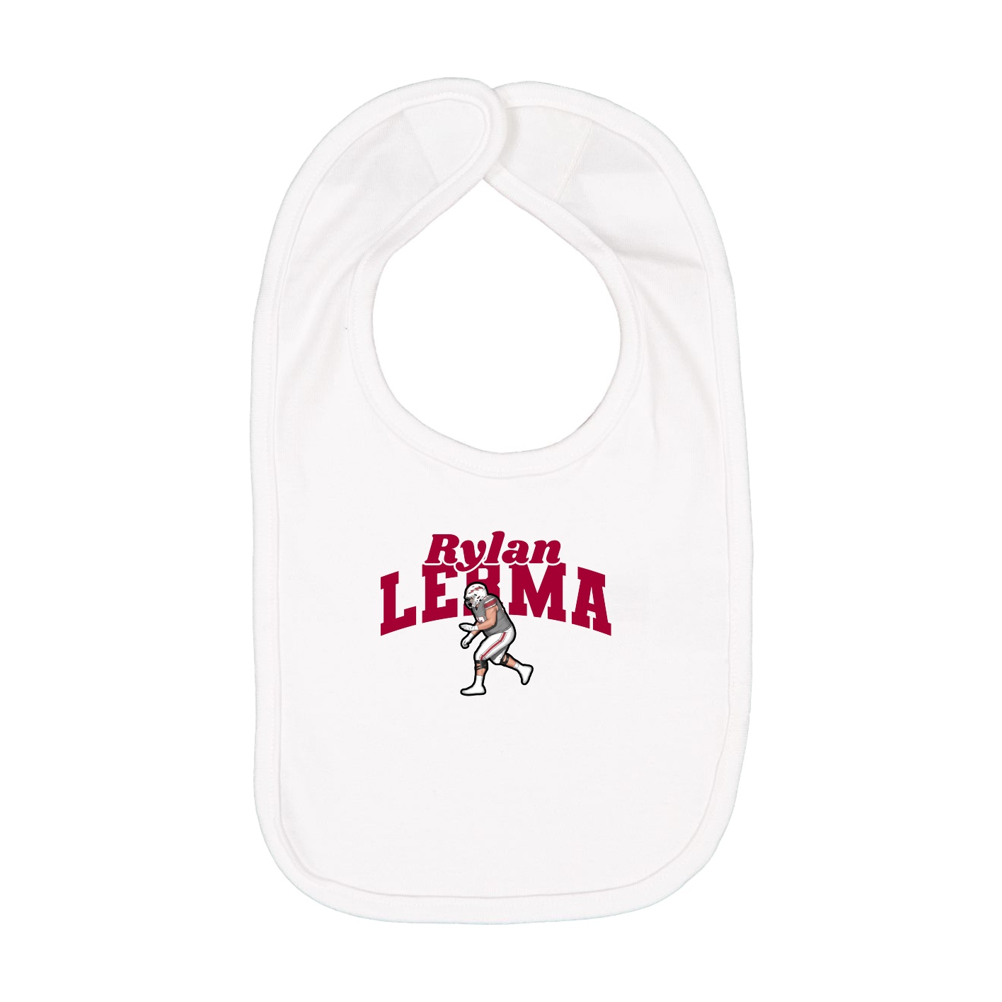 Infant Bib — Signature Arch in White