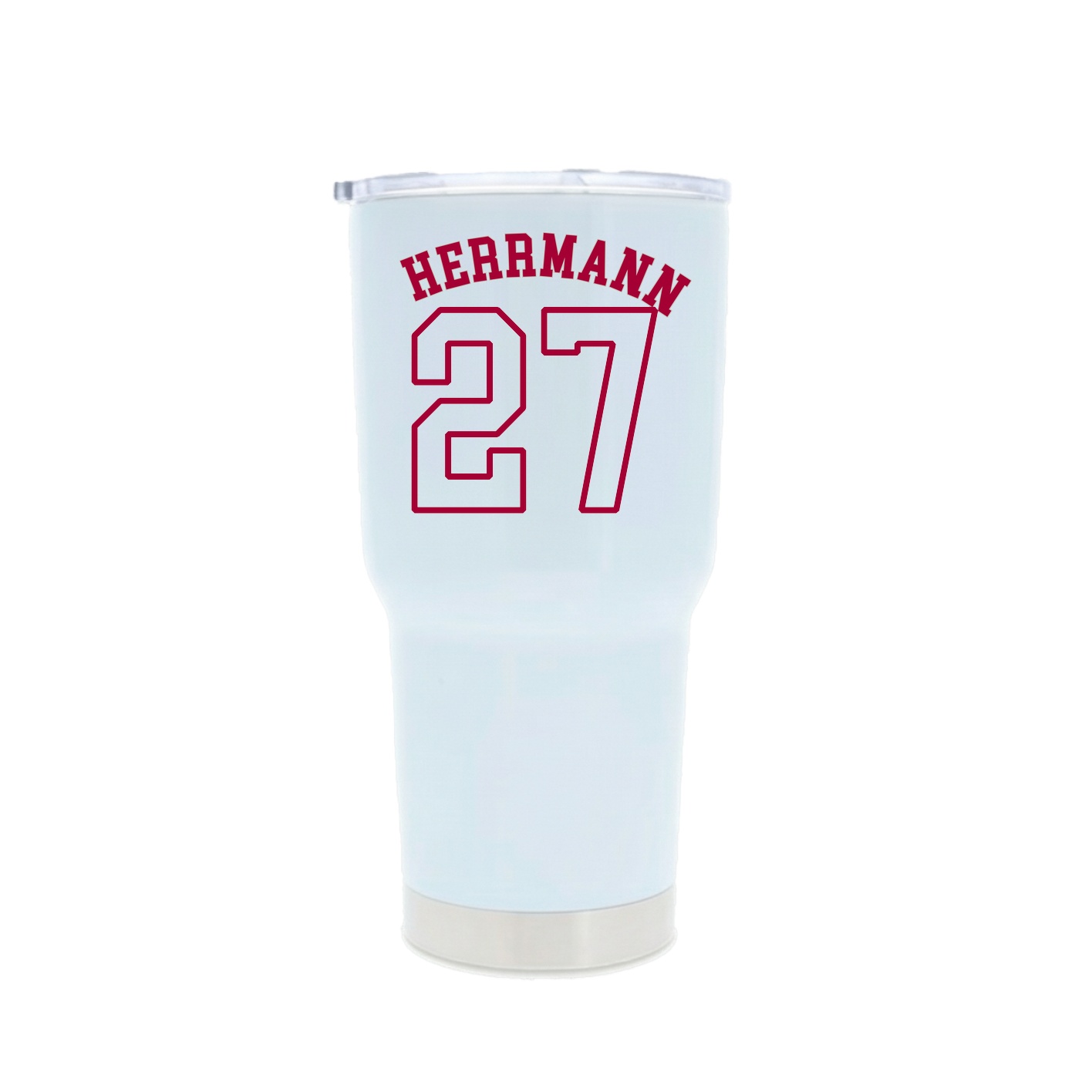 30oz Stainless Steel Tumbler — Shirsey Arch in White