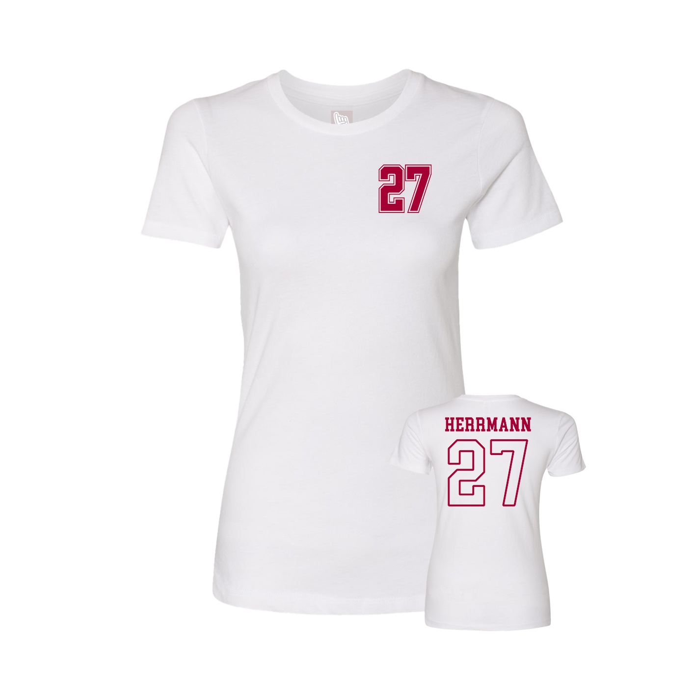 Womens Tee — Chest Back in White